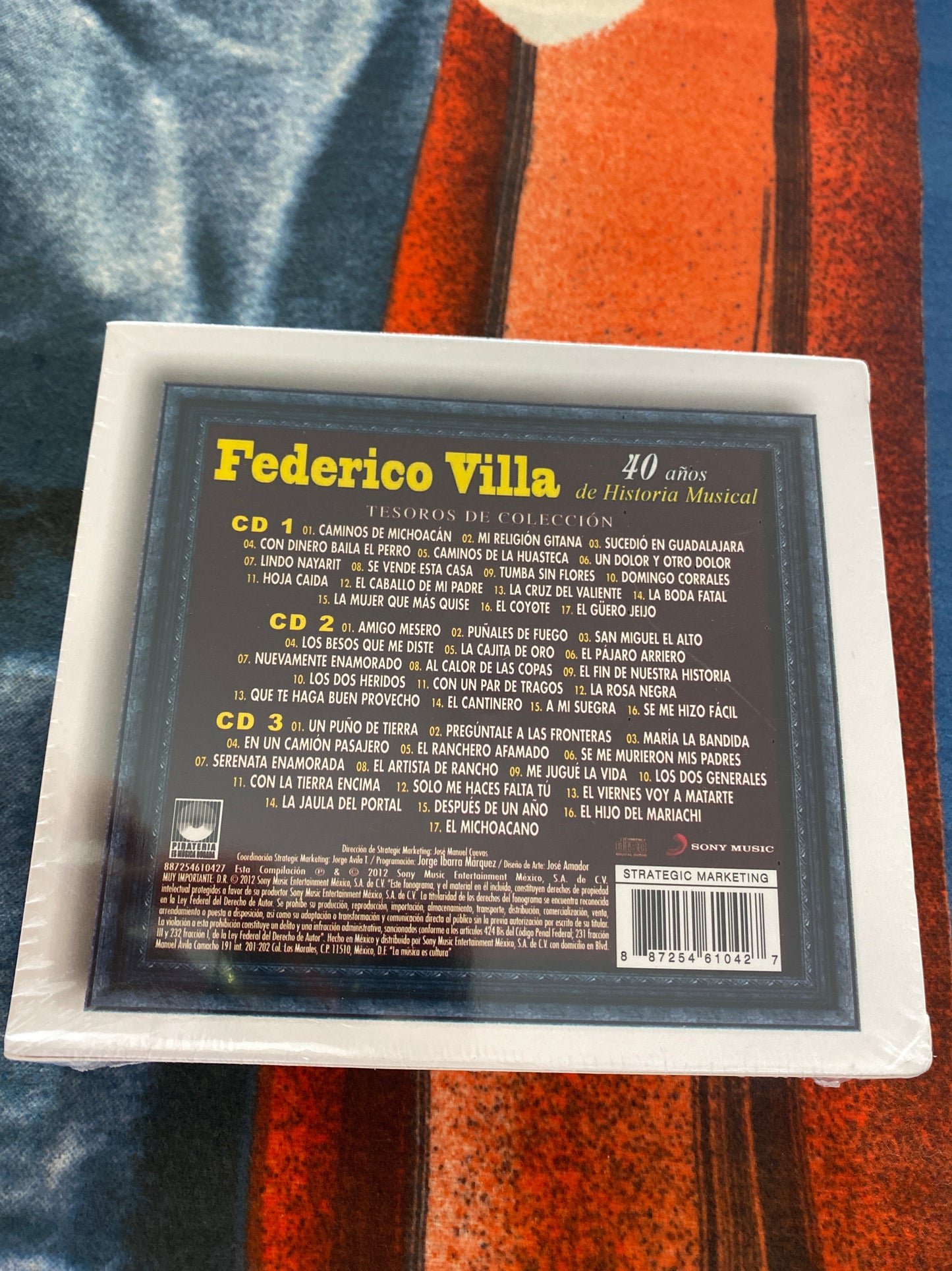 Federico Villa 40 Anos De Historia Musical Tesoros De Coleccion 3 CD Set Brand New Sealed