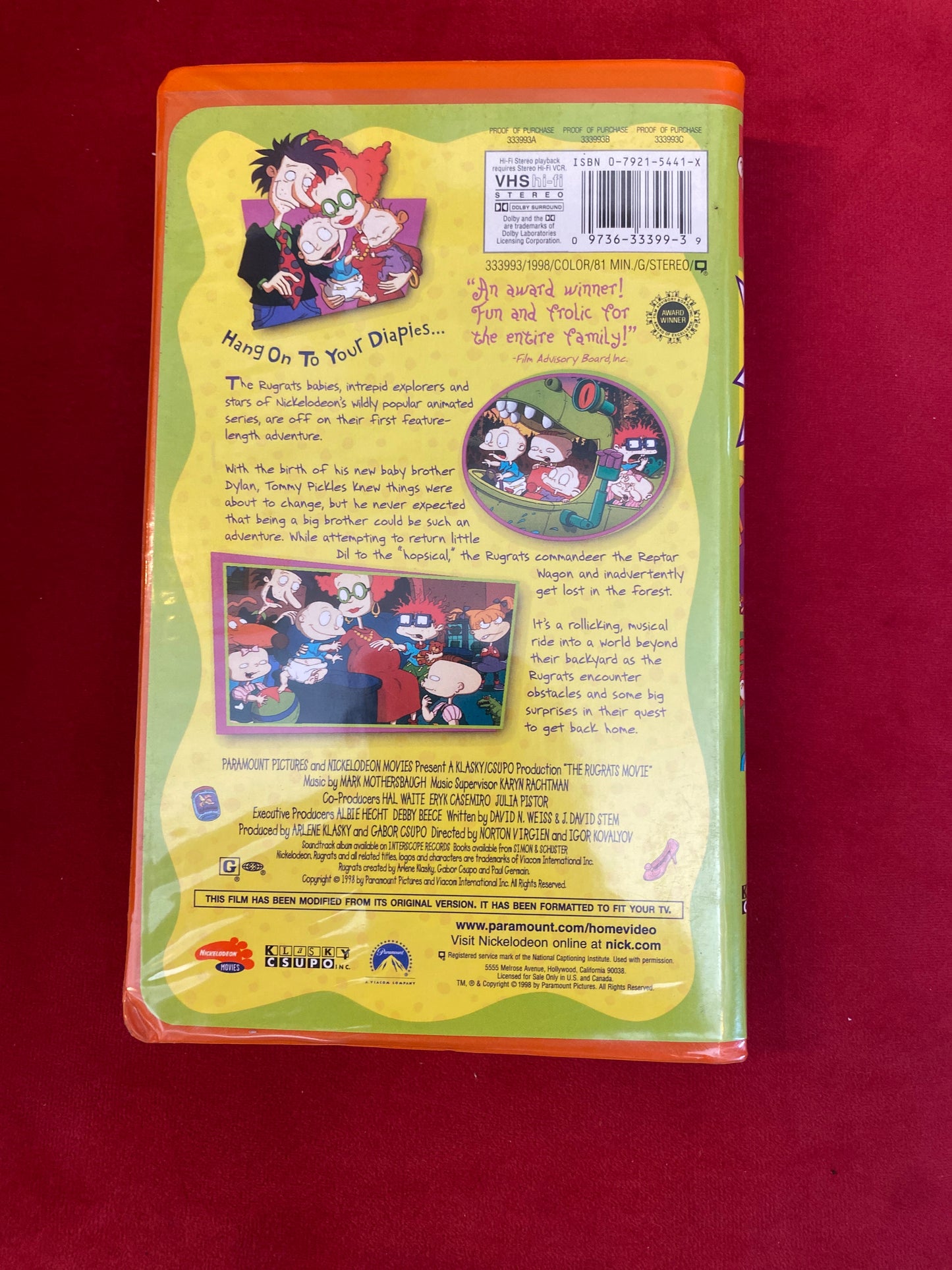 Nickelodeon The Rugrats Movie VHS