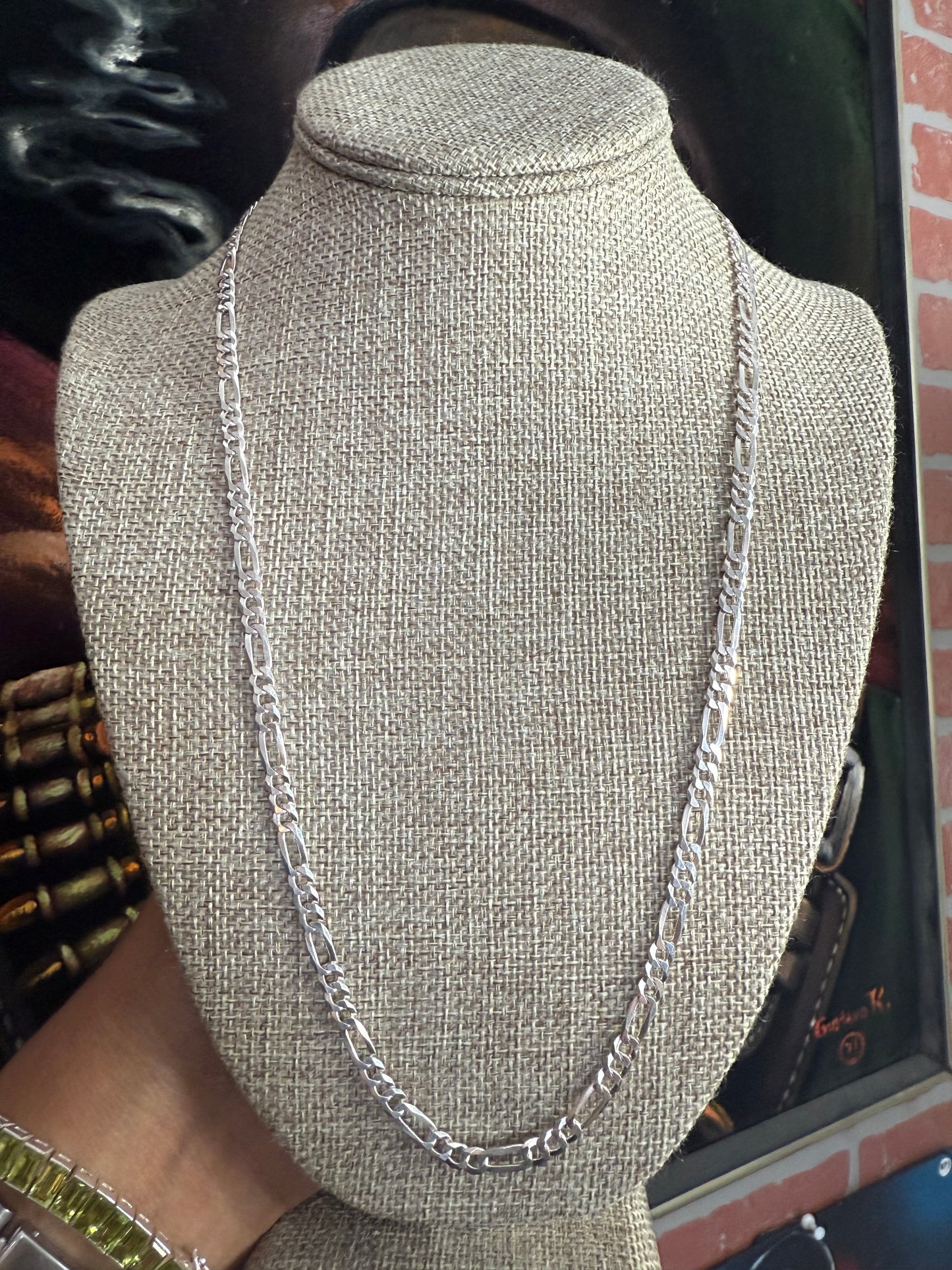 .925 Sterling silver Figaro 24”