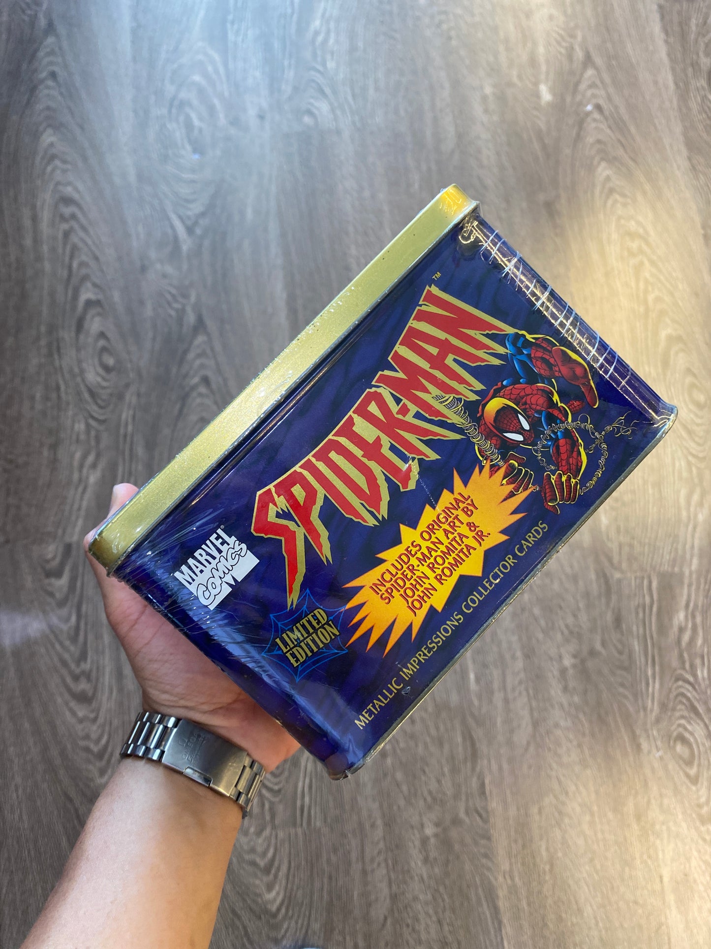 1996 Marvel Spider-Man LE Metallic Impressions Collector Cards Tin SEALED