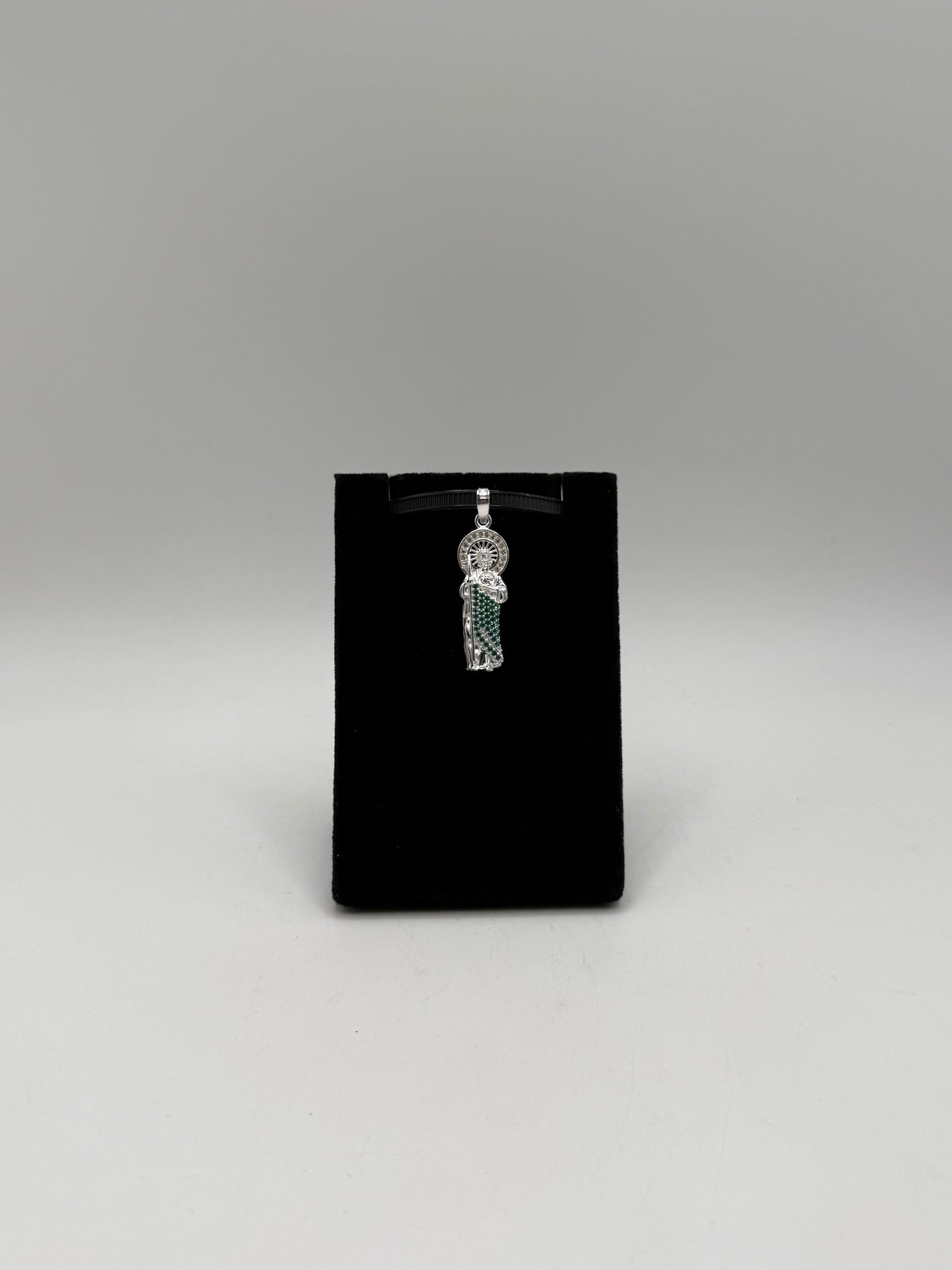 .925 Sterling Silver large San Judas pendant 1.5”