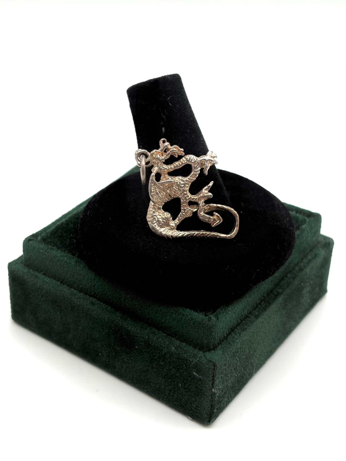 .925 Sterling Silver Chinese Style Serpent Dragon Pendent