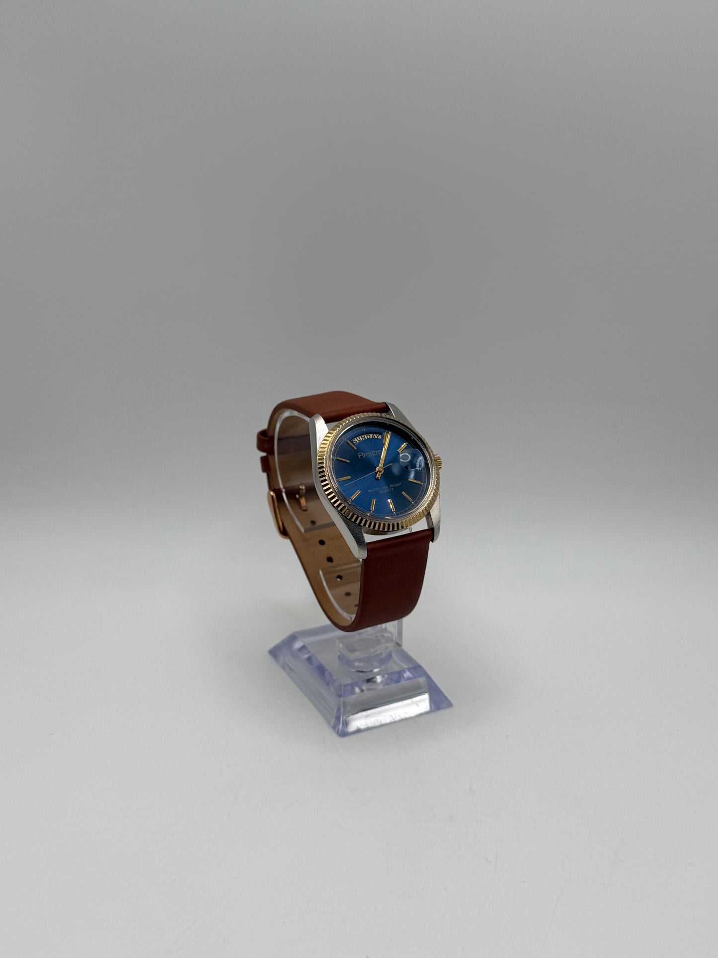 Armitron blue dial quartz day date watch