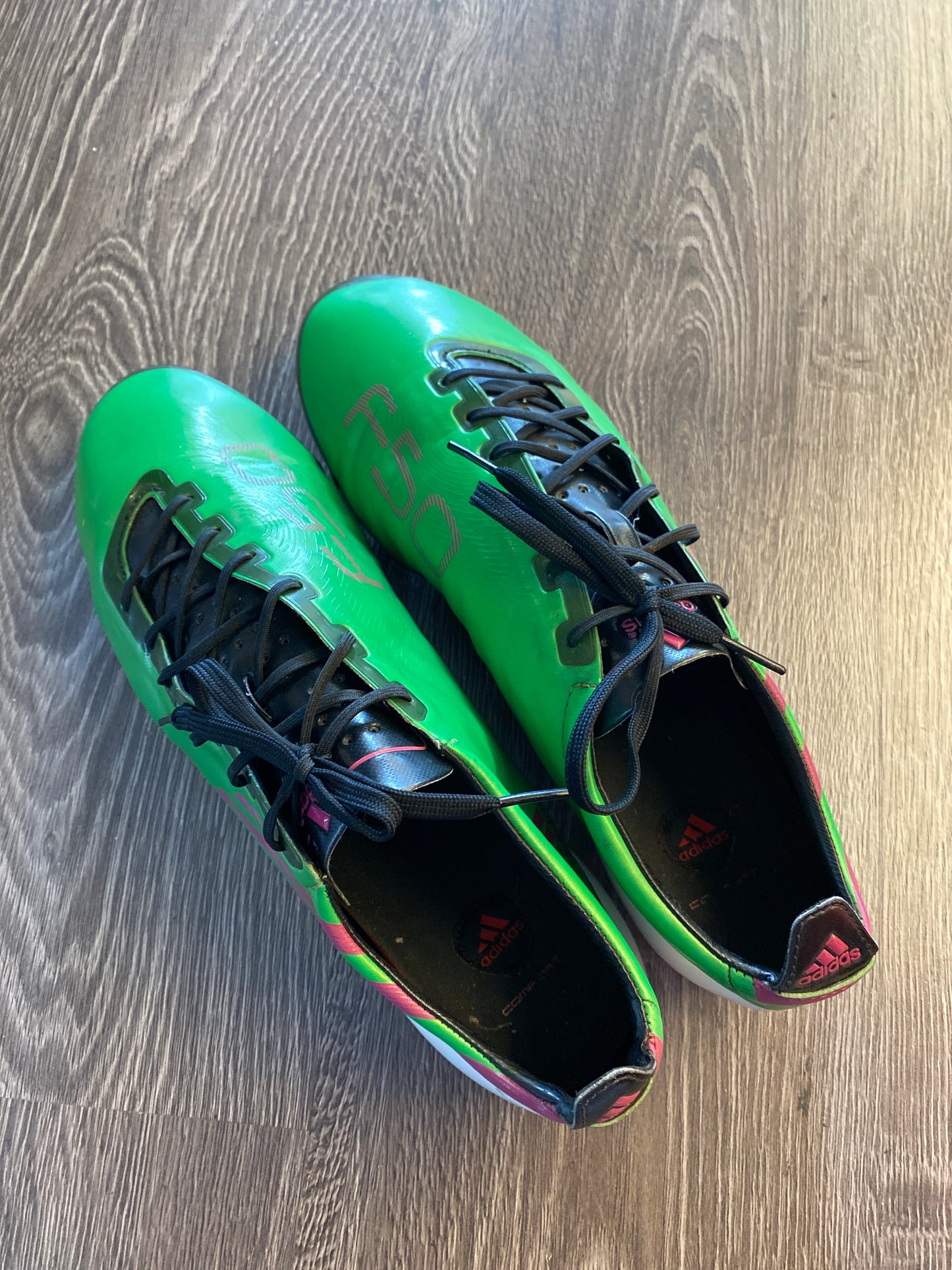 Adidas F50 Adizero Lime Green Pink Soccer Cleats Boots Sz 12