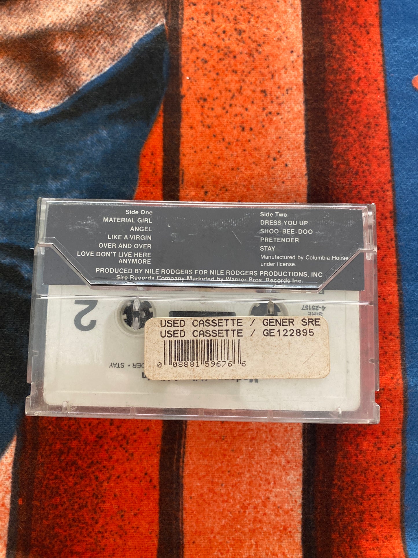 Madonna Like A Virgin Cassette Tape