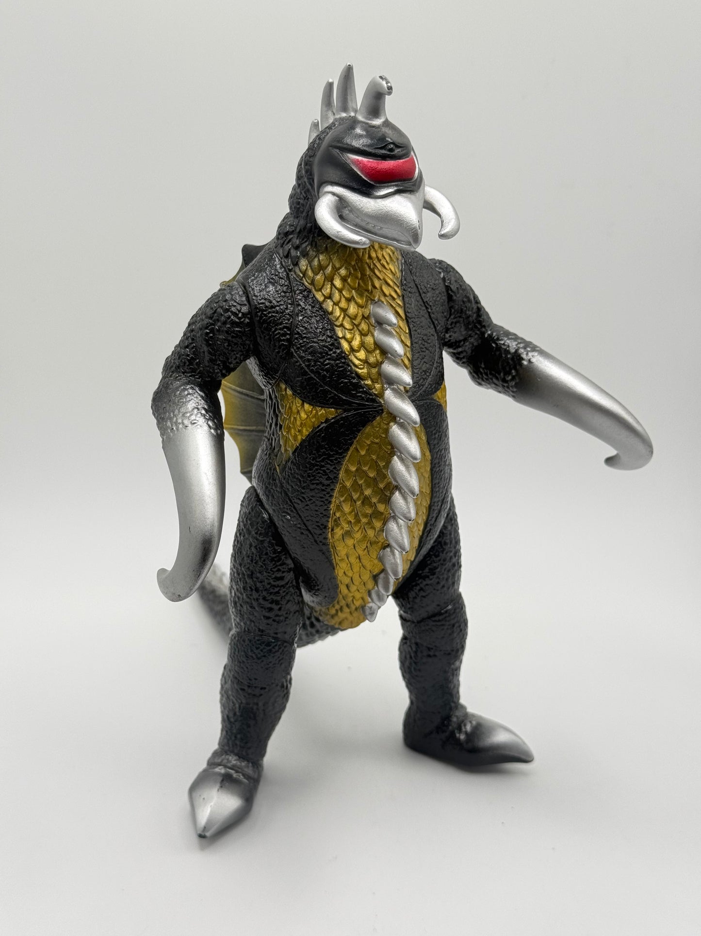 Vintage Gigan Kaiju Figure Silver & Black Godzilla Villain