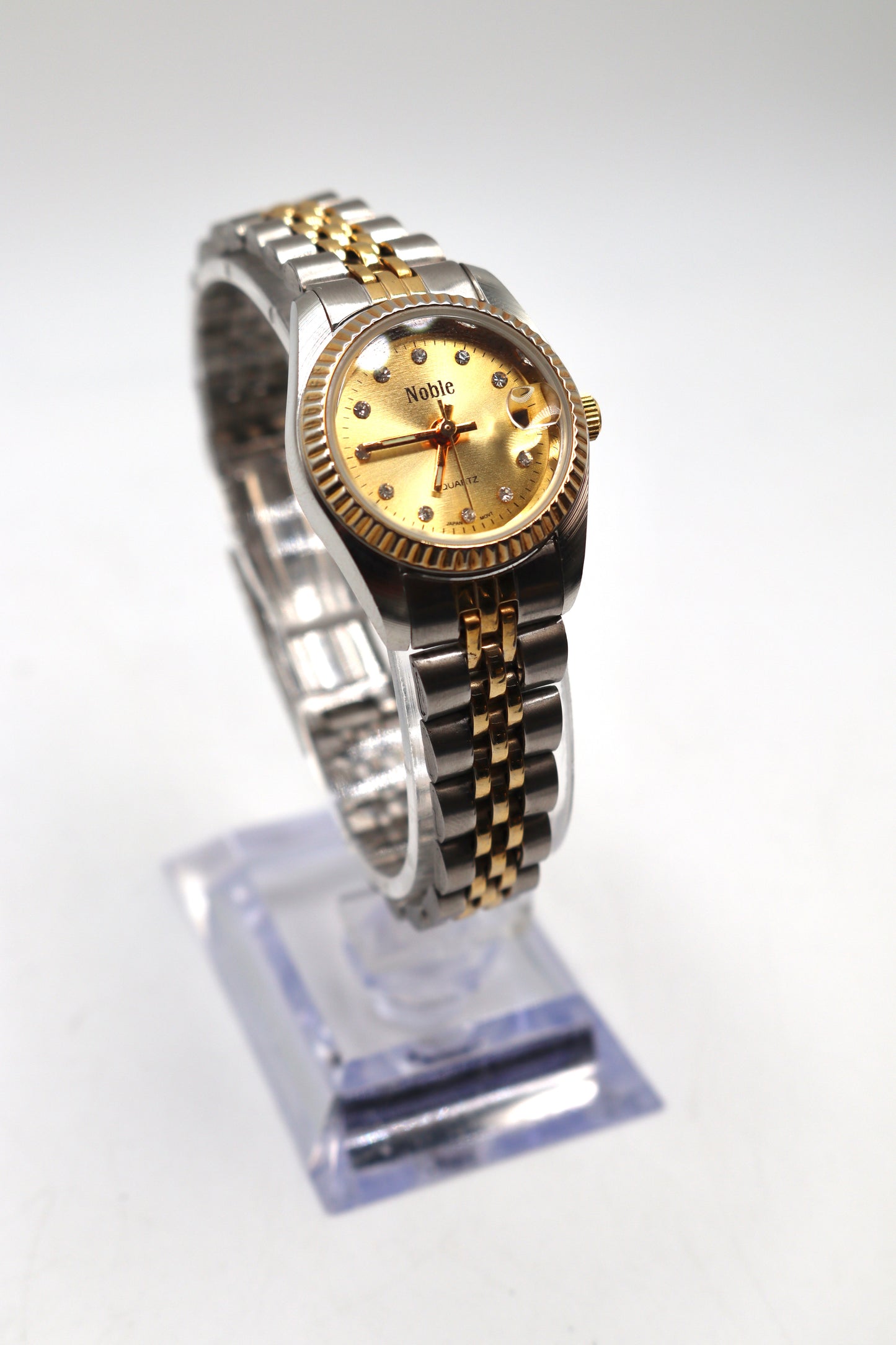 Ladies Two Tone Noble Silver Quartz Watch