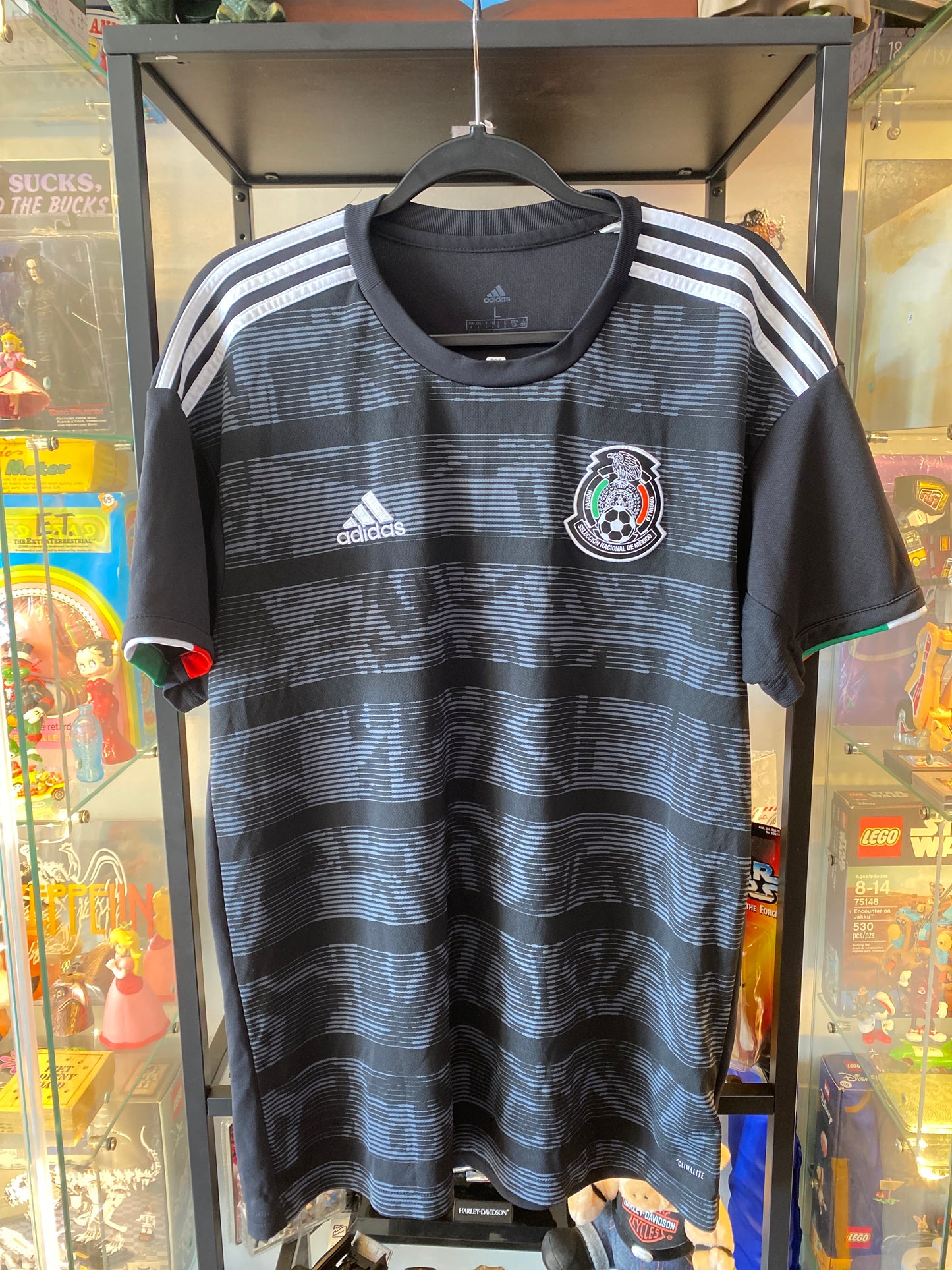 2019 Adidas Mexico Soccer Jersey Black Sz Large