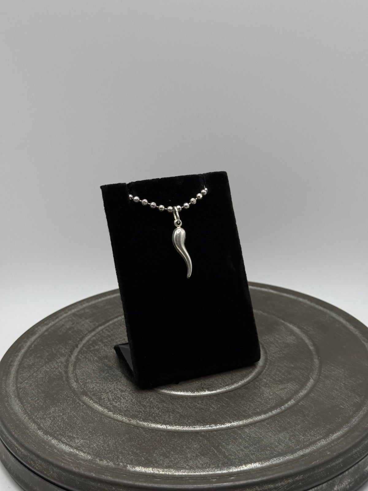 .925 Sterling Silver Italian Horn Cornicello Pendant – Good Luck Charm