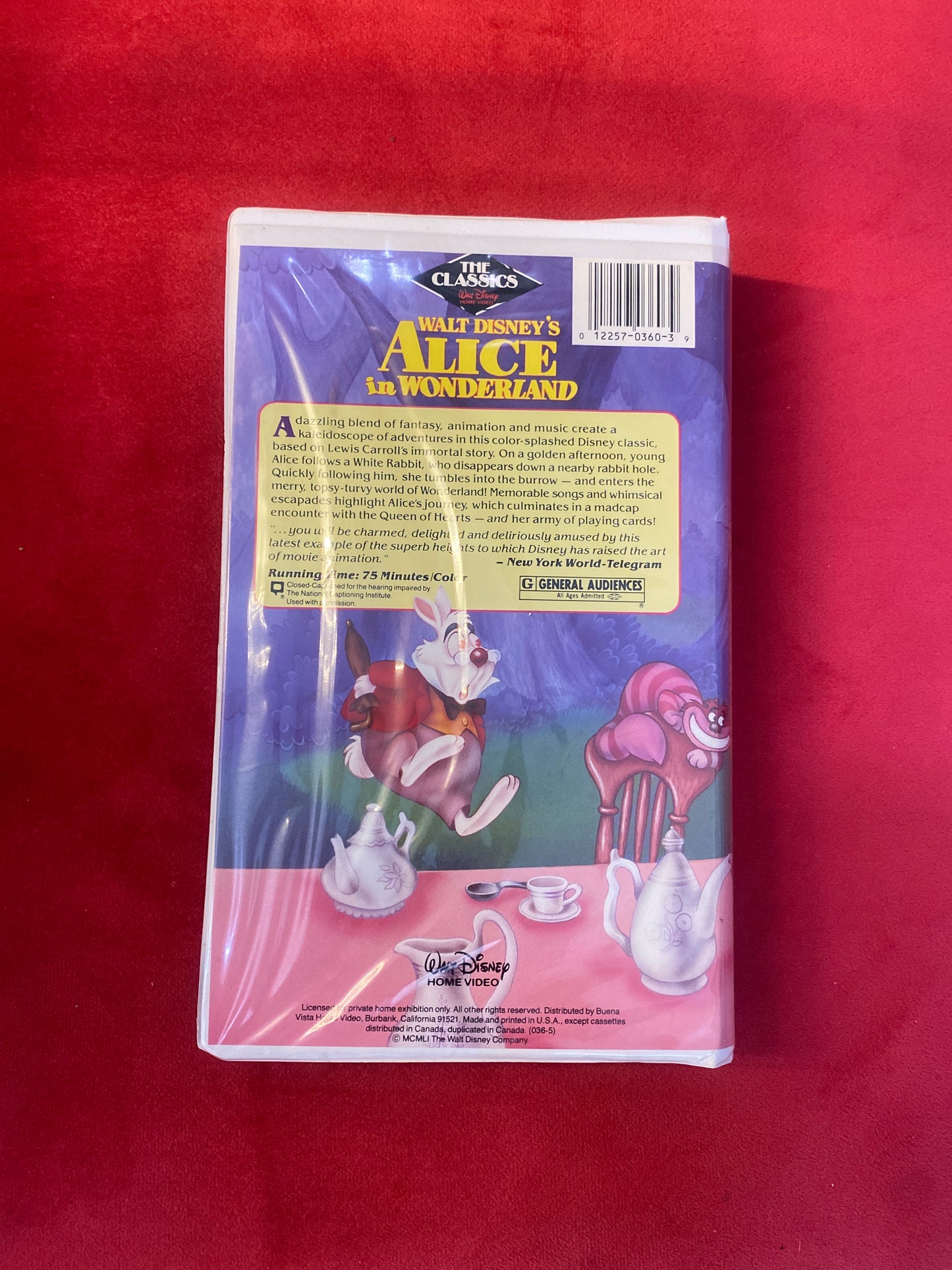 Alice In Wonderland VHS Movie