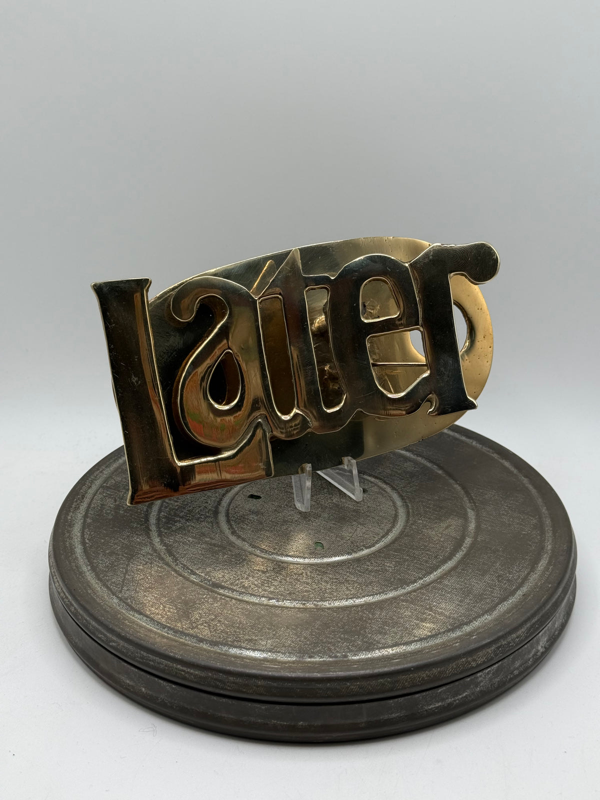 SOLID Brass “LATER” clip paperweight