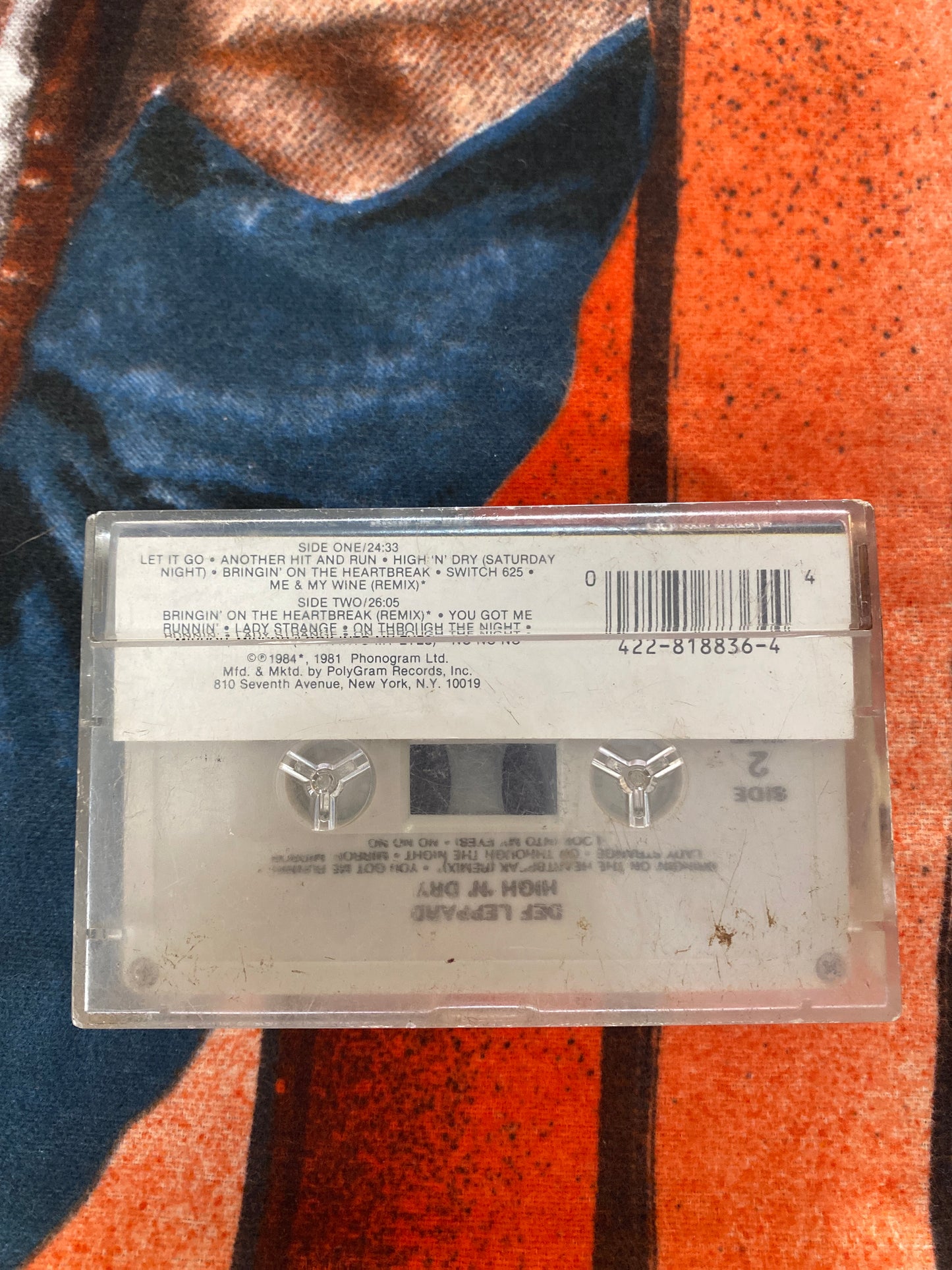 Def Leppard High N Dry Cassette Tape