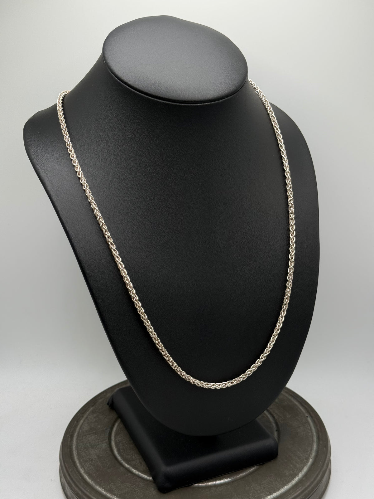 .925 Sterling Silver Rope Link Chain Necklace – Twisted Style 24”