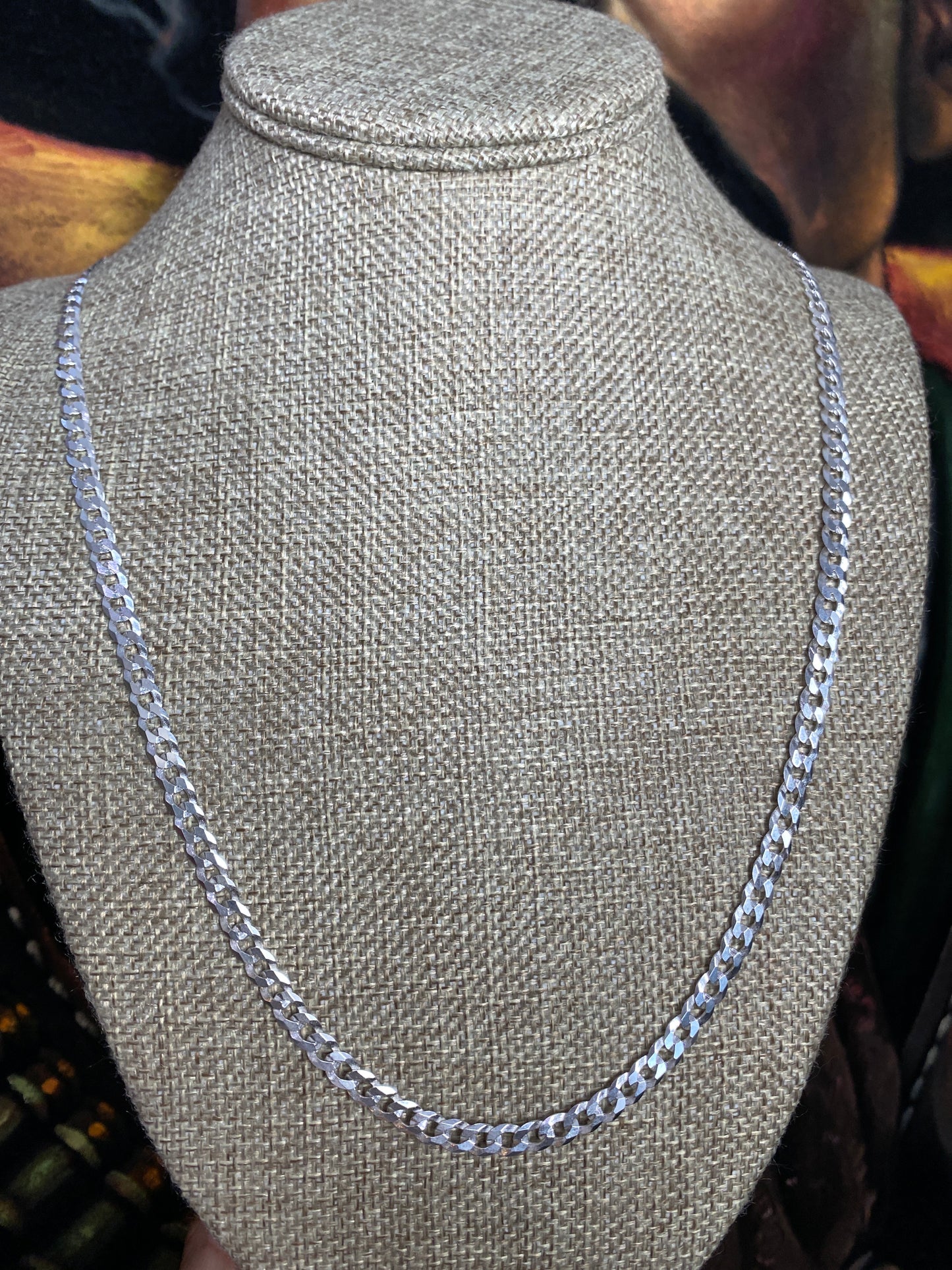 .925 Sterling Silver Cuban Link Chain 24”