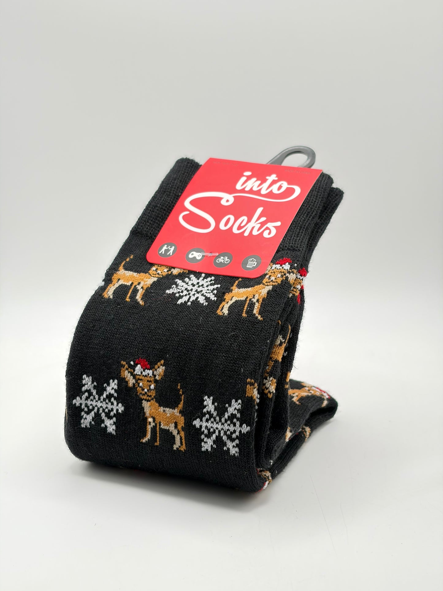 into Socks Christmas Theme Raindear Socks
