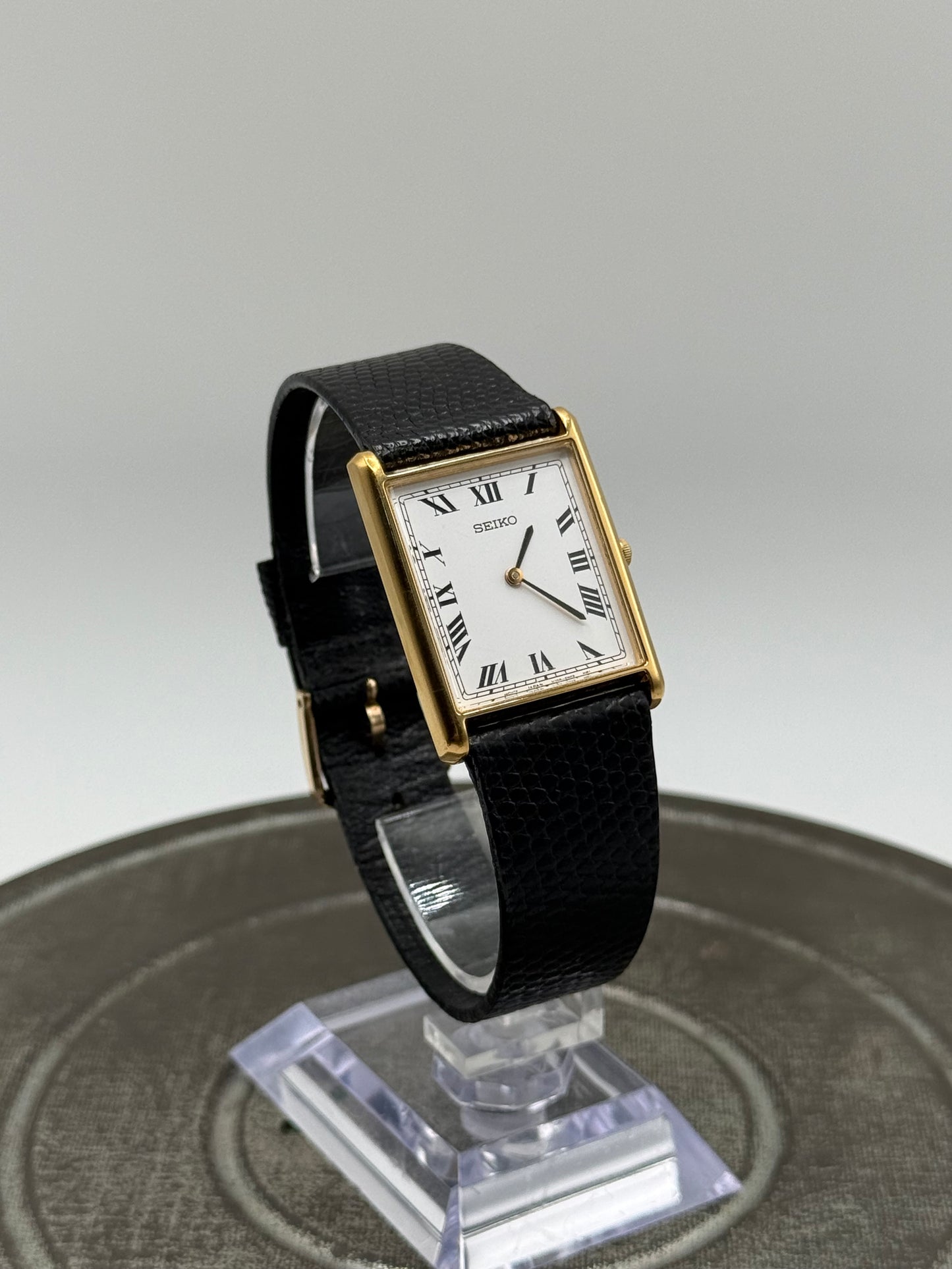 Vintage RARE Seiko roman numerals tank watch