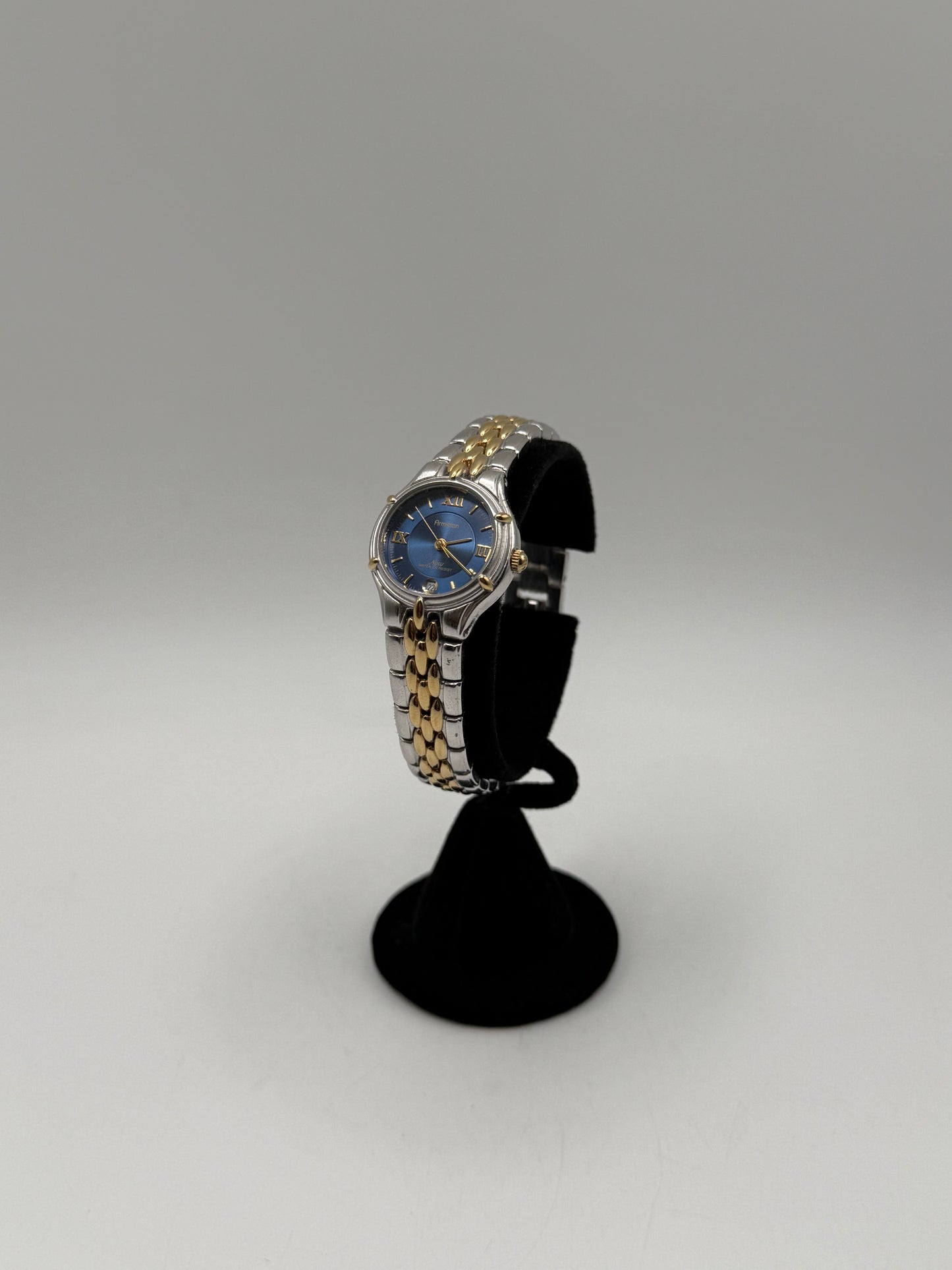Two Tone Stainless Steel Armitron Blue Dial Quartz Women’s Watch