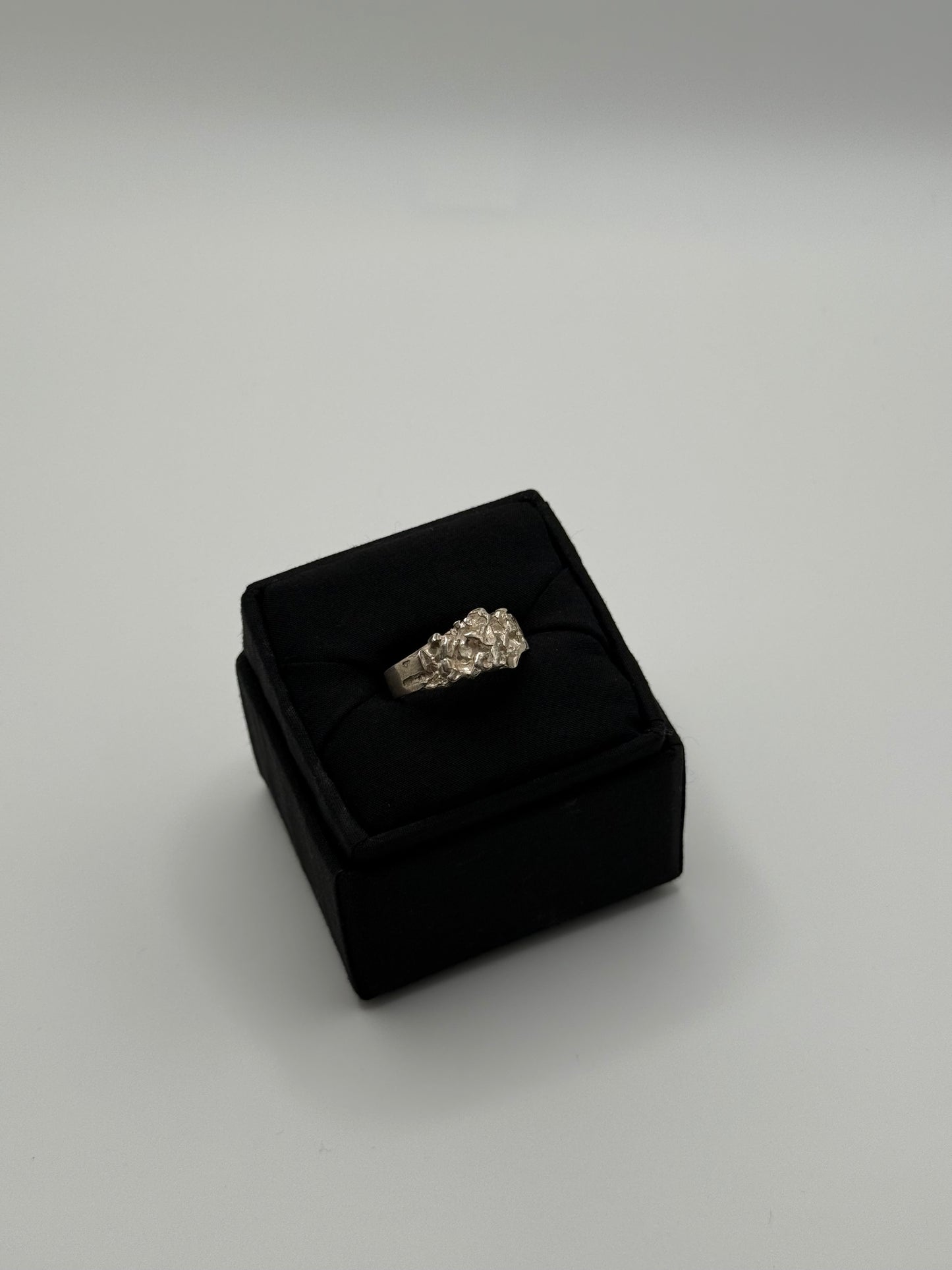 .925 Sterling Silver Nugget Cluster Ring 11.5