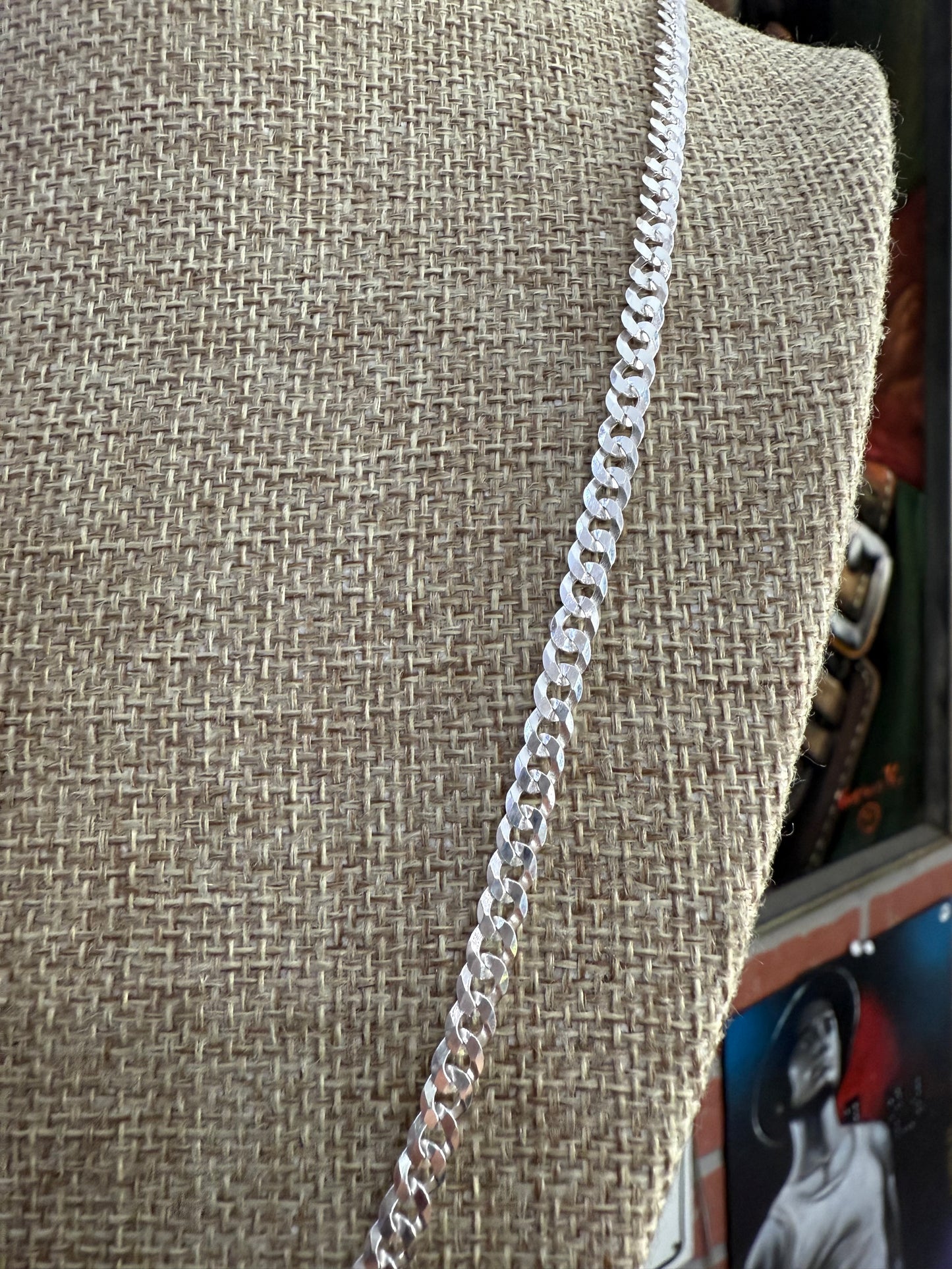 .925 Sterling Silver Cuban Link Chain 24”