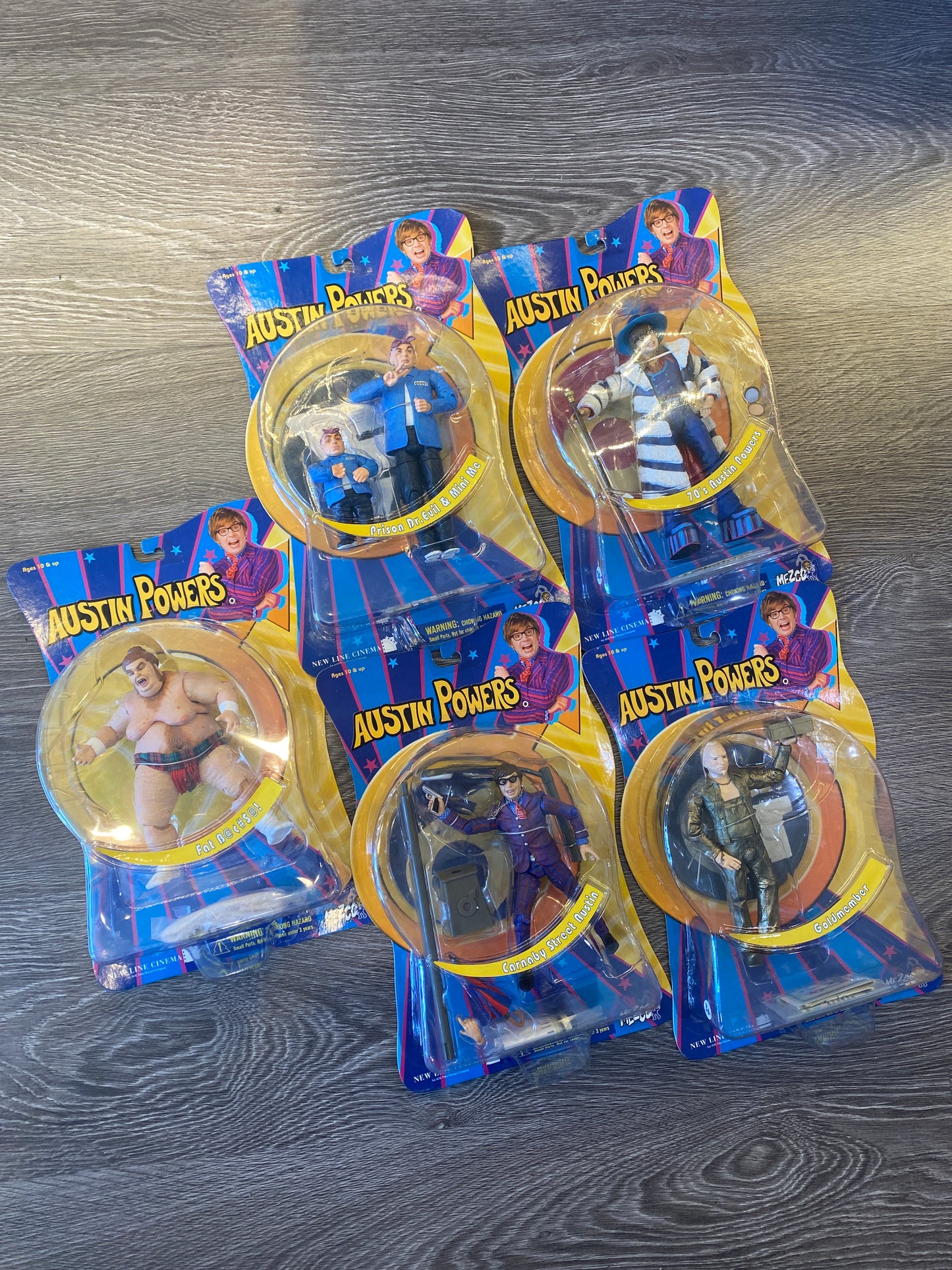 Austin Powers Set of 5 Vintage Action Figure Toys