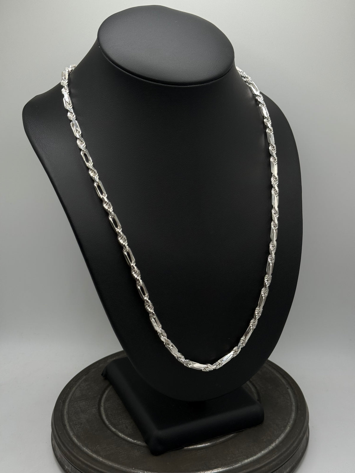 .925 Sterling Silver Milano Chain Necklace – Rope 22”