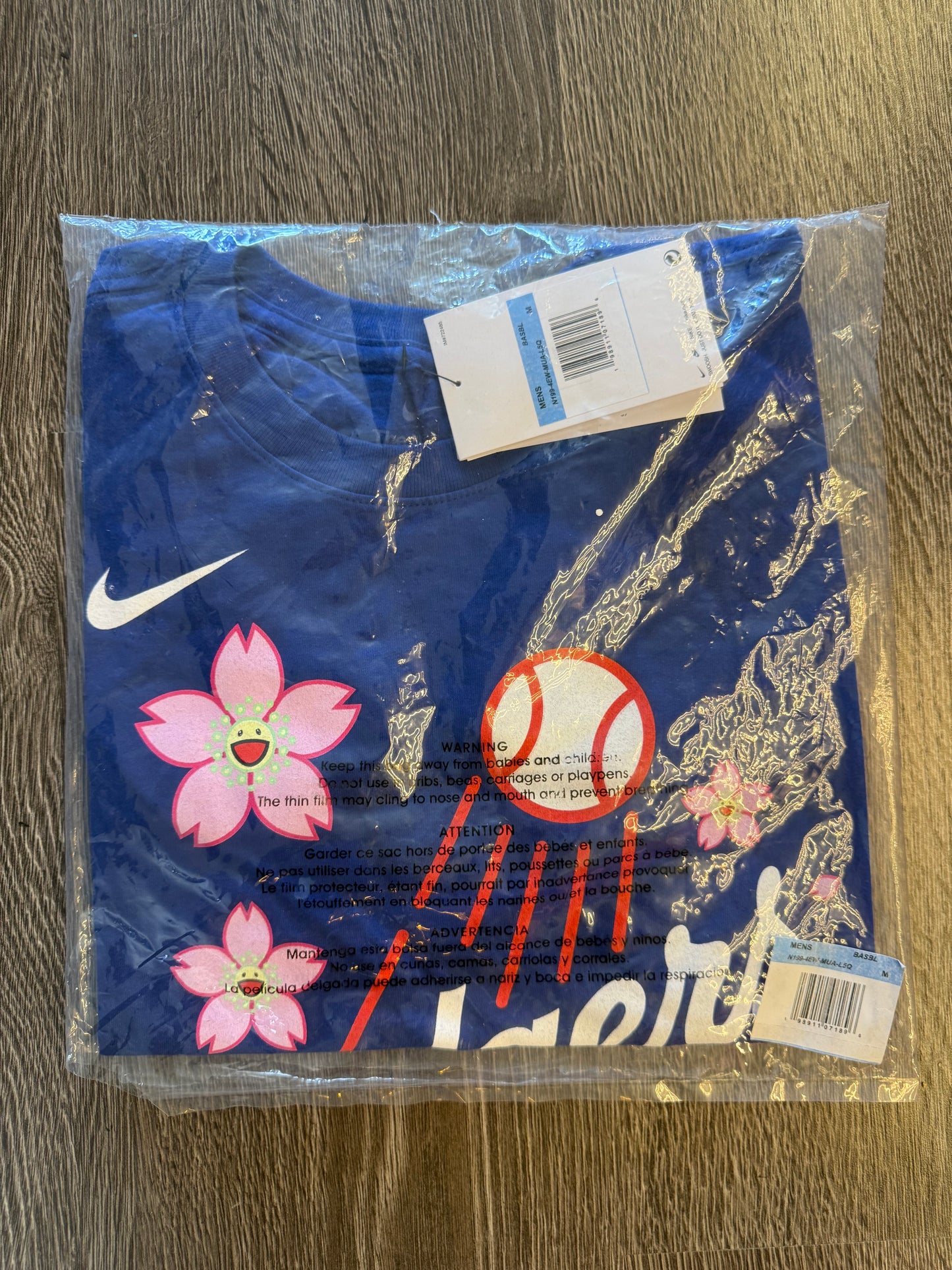 Dodgers takashi murakami flowers collab t-shirt sz. M