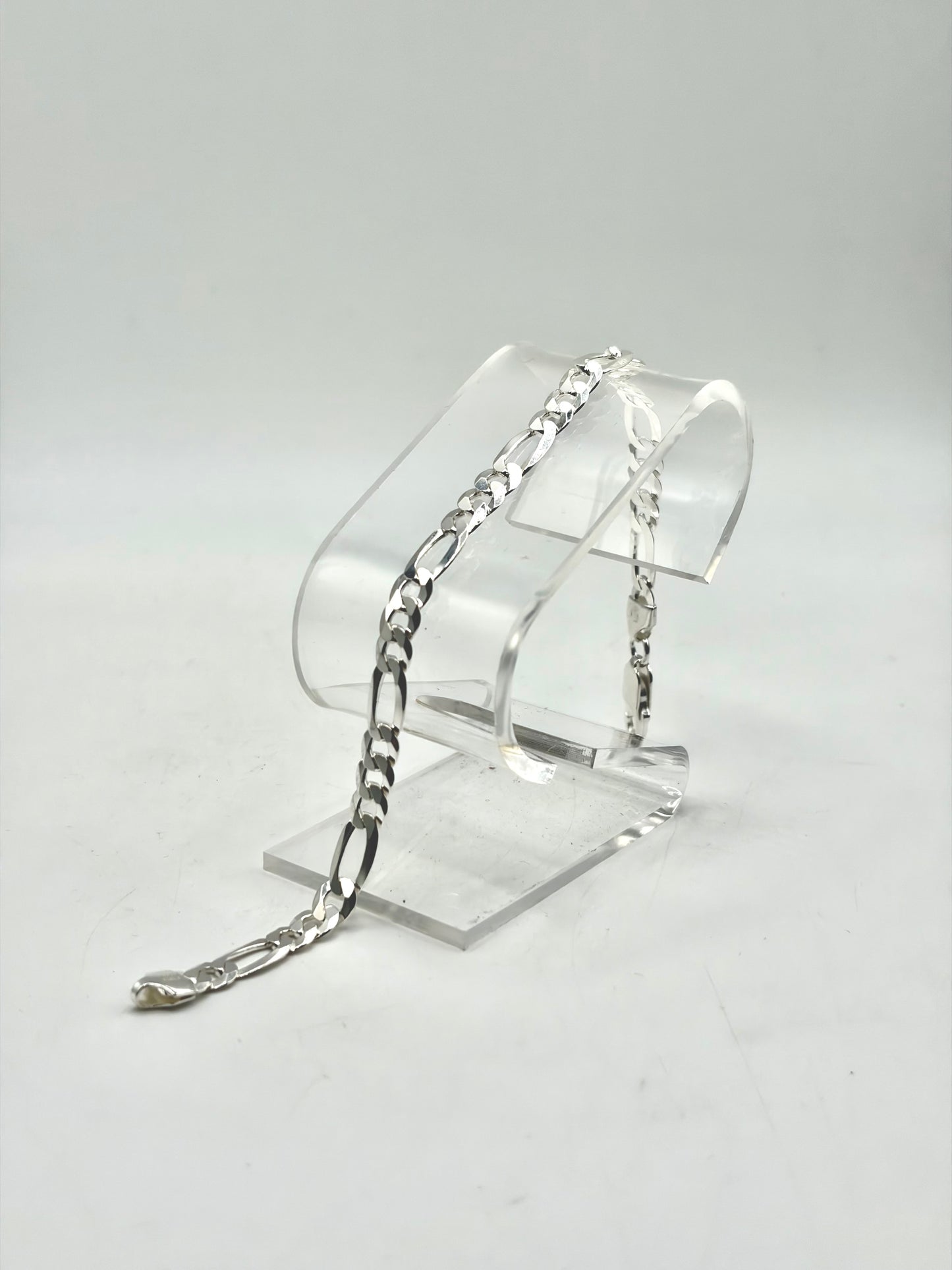 .925 Sterling Silver Figaro Link Bracelet 8.5”