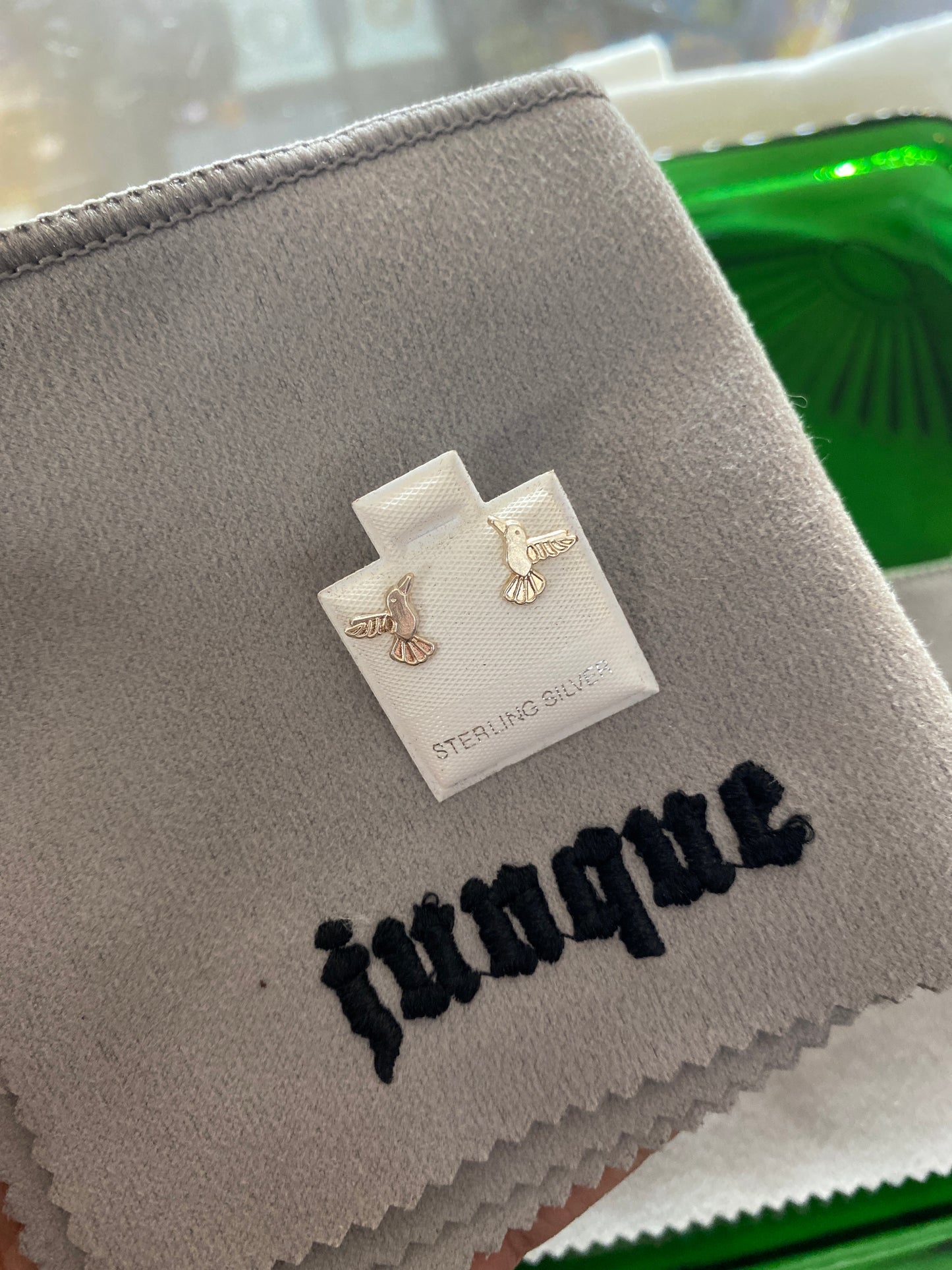 .925 Sterling Silver Mini Dove Earrings