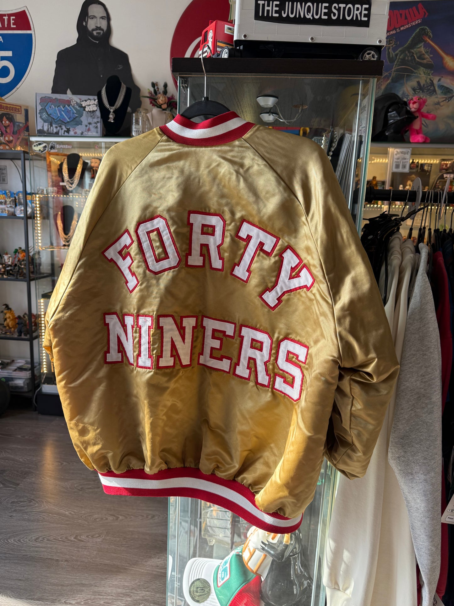 Vintage San Francisco Chalkline 49ers Satin Jacket sz. XL