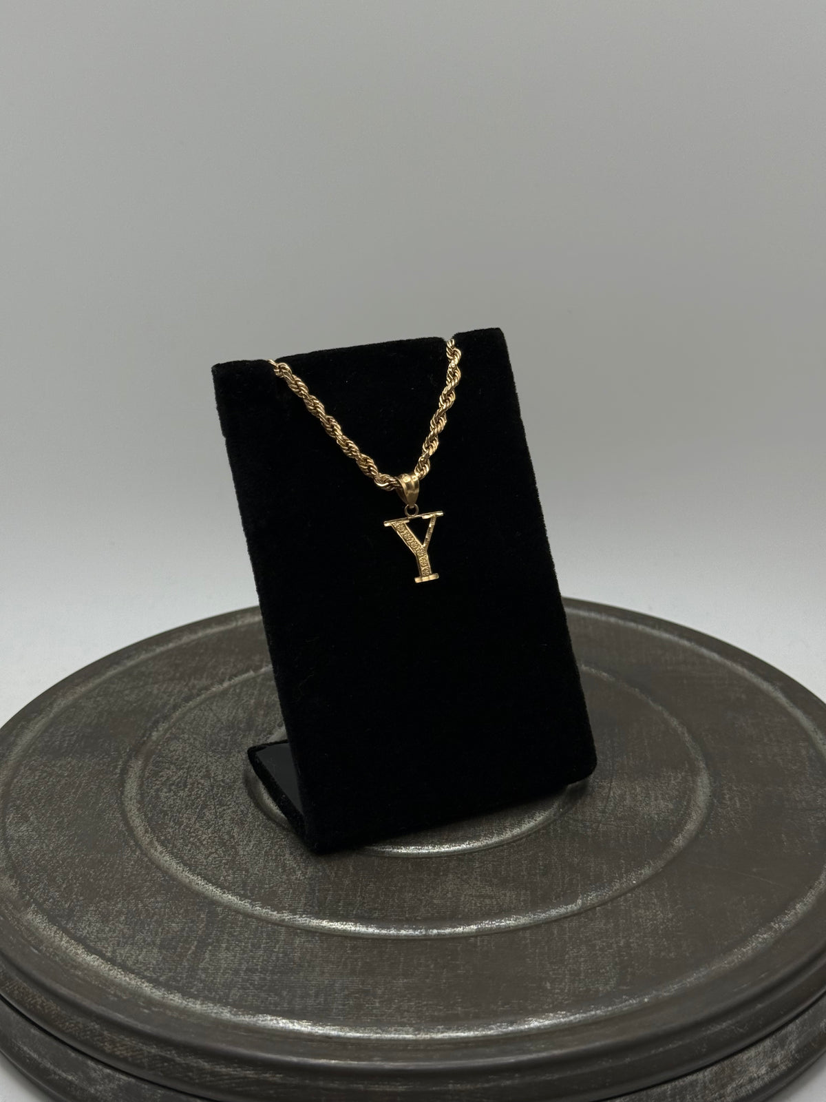 10k Gold “Y” Pendant