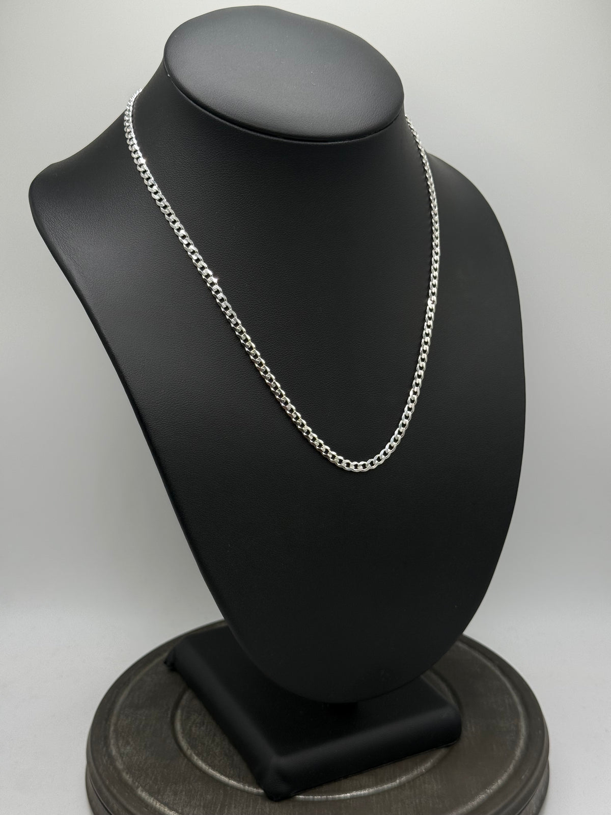 .925 Sterling Silver Solid Curb Cuban Link Chain Necklace – Classic 18”