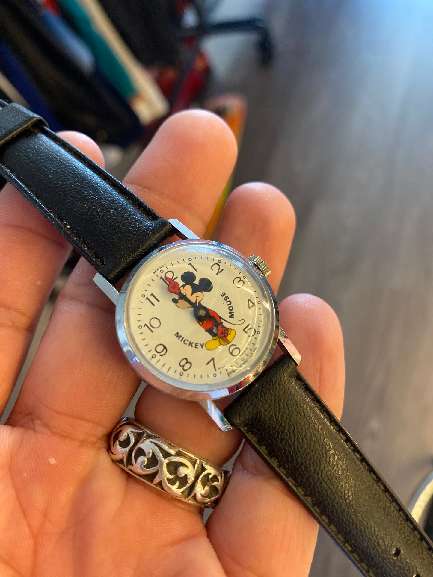Vintage Mickey Mouse Wind Up Watch