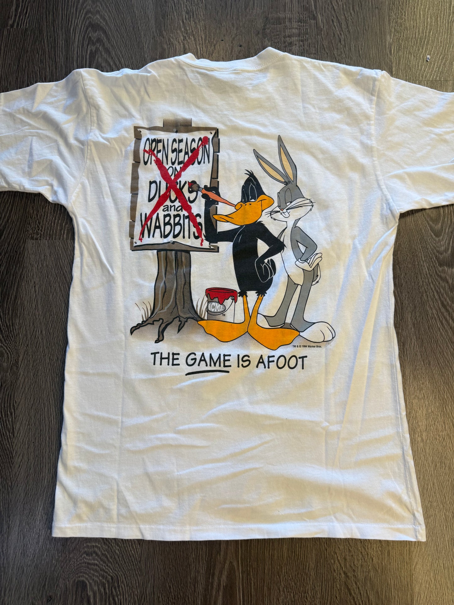 Vintage Looney Tunes Elmer Fudd, bugs bunny, Daffy Duck shirt sz. L