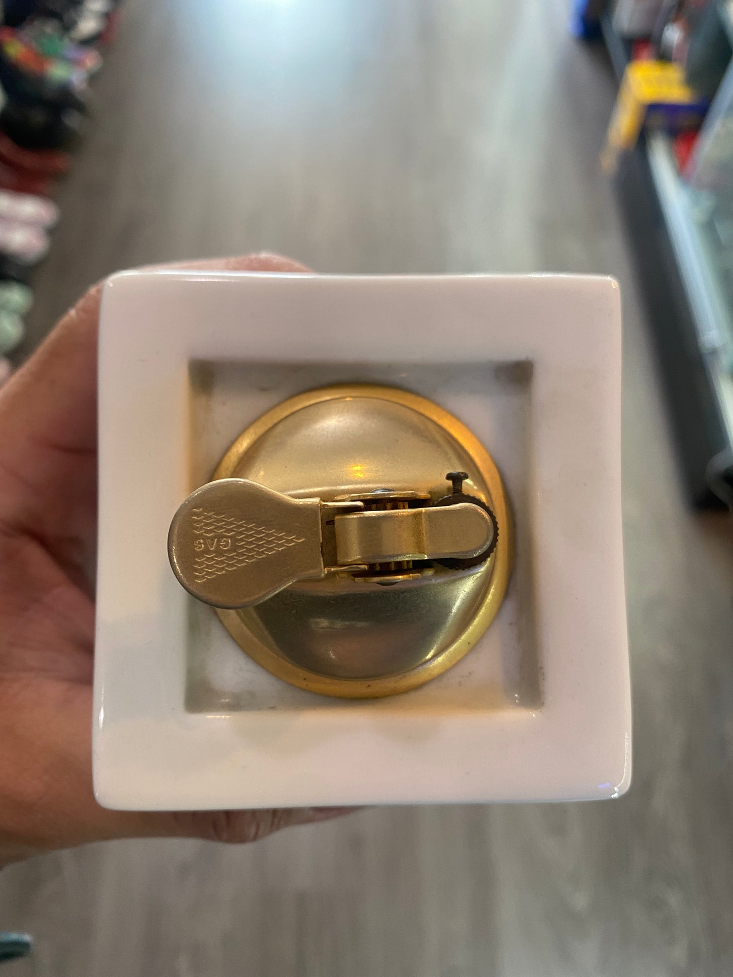 Versace Clock & Lighter Set White