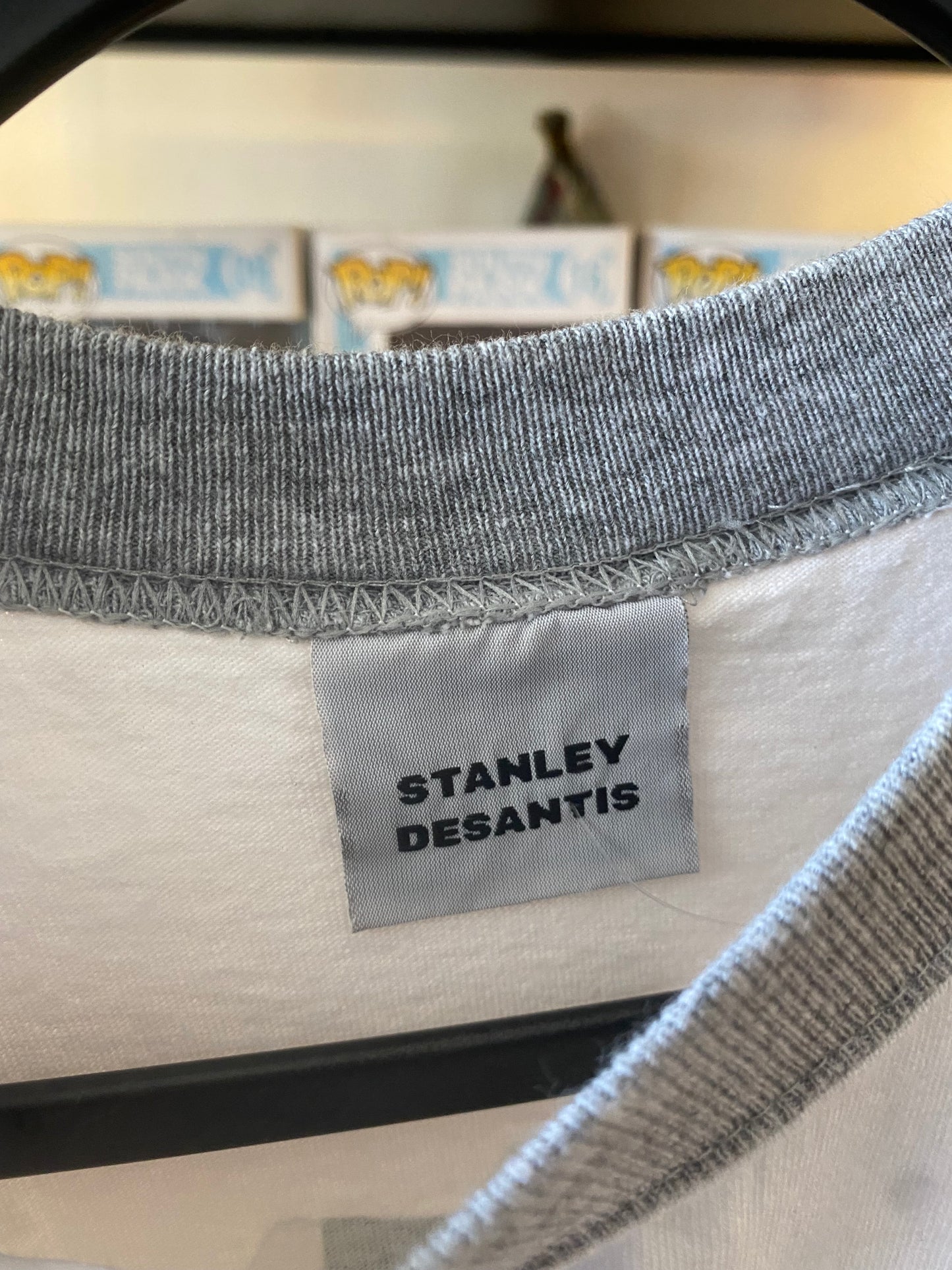 Vintage Stanley Desantis Kyle T-Shirt White Grey Sz Large