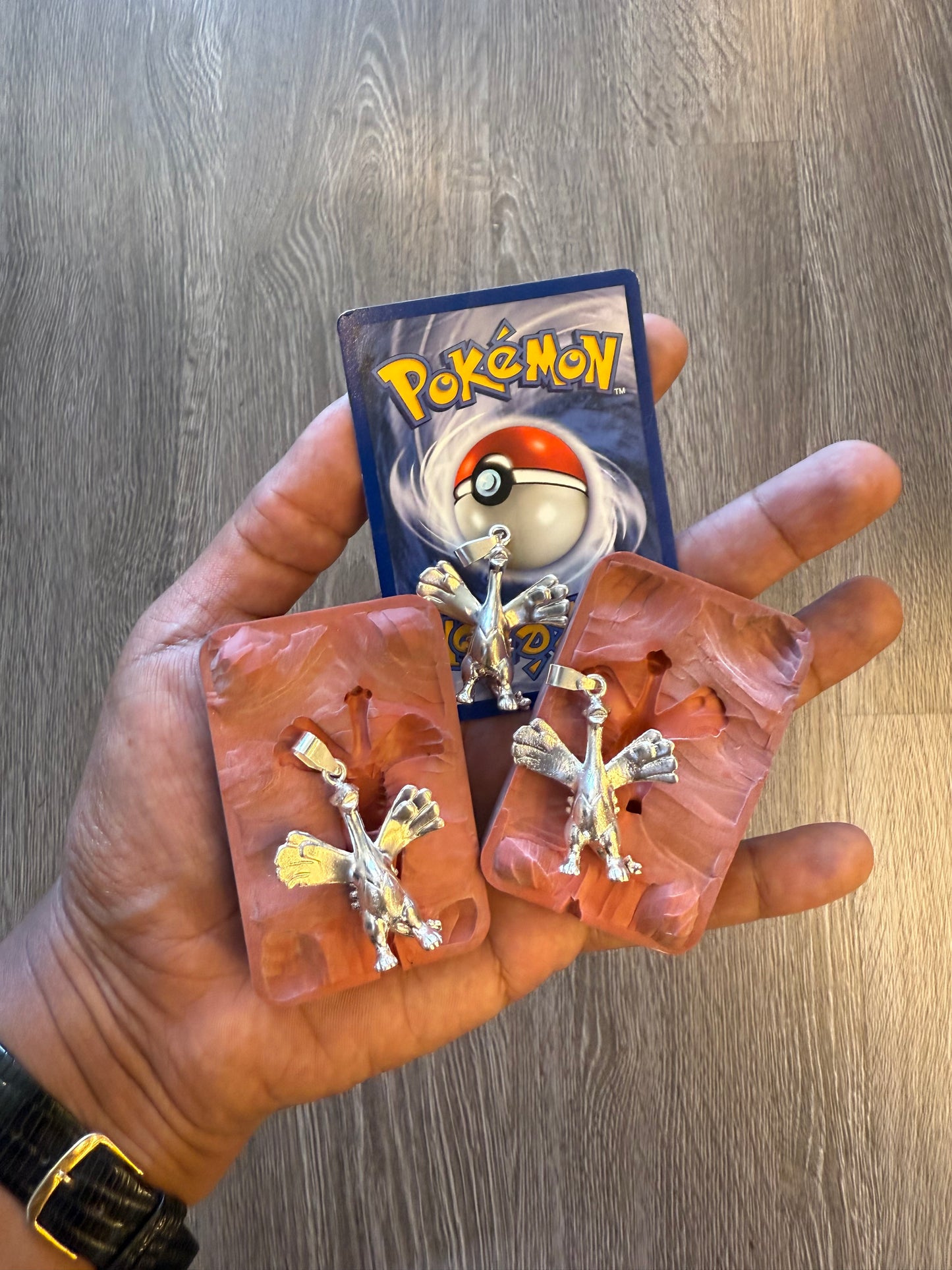 .925 Sterling silver Pokemon Lugia pendant