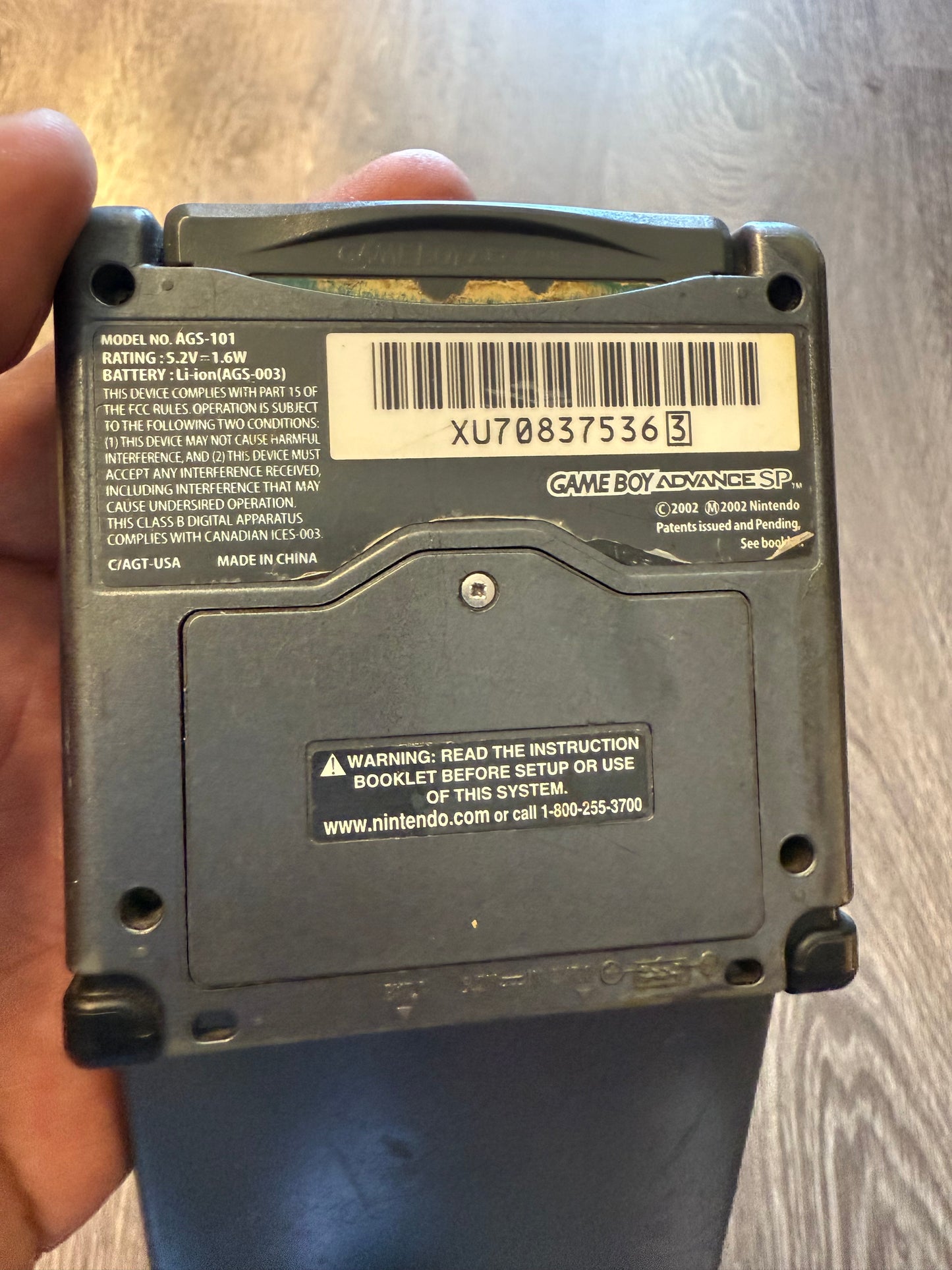 Gameboy advance SP 101