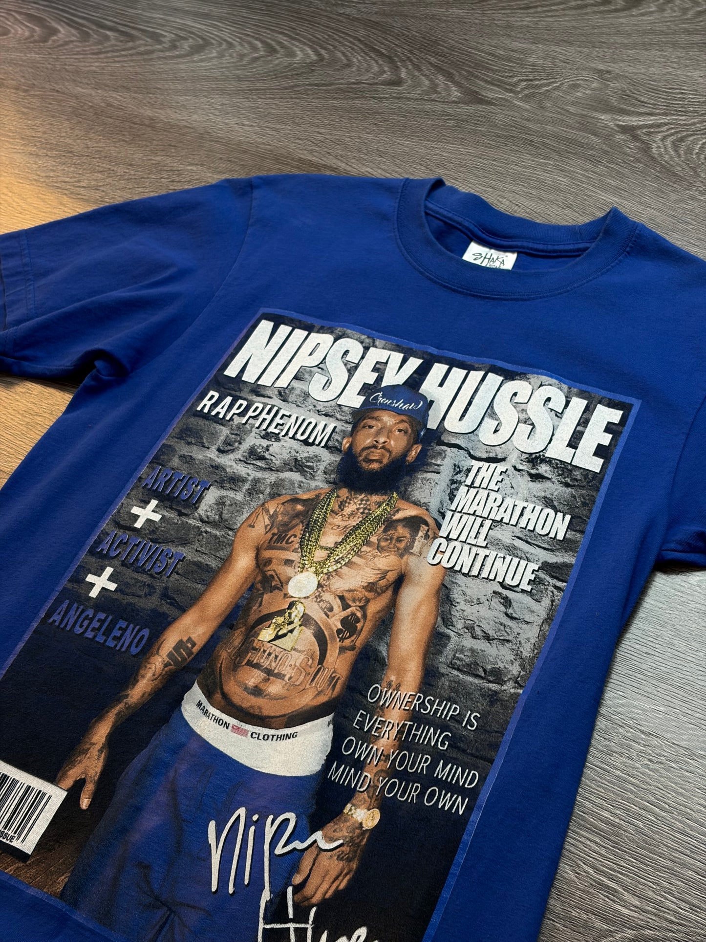 Shaka Wear Nipsy Hustle Shirt Sz. M