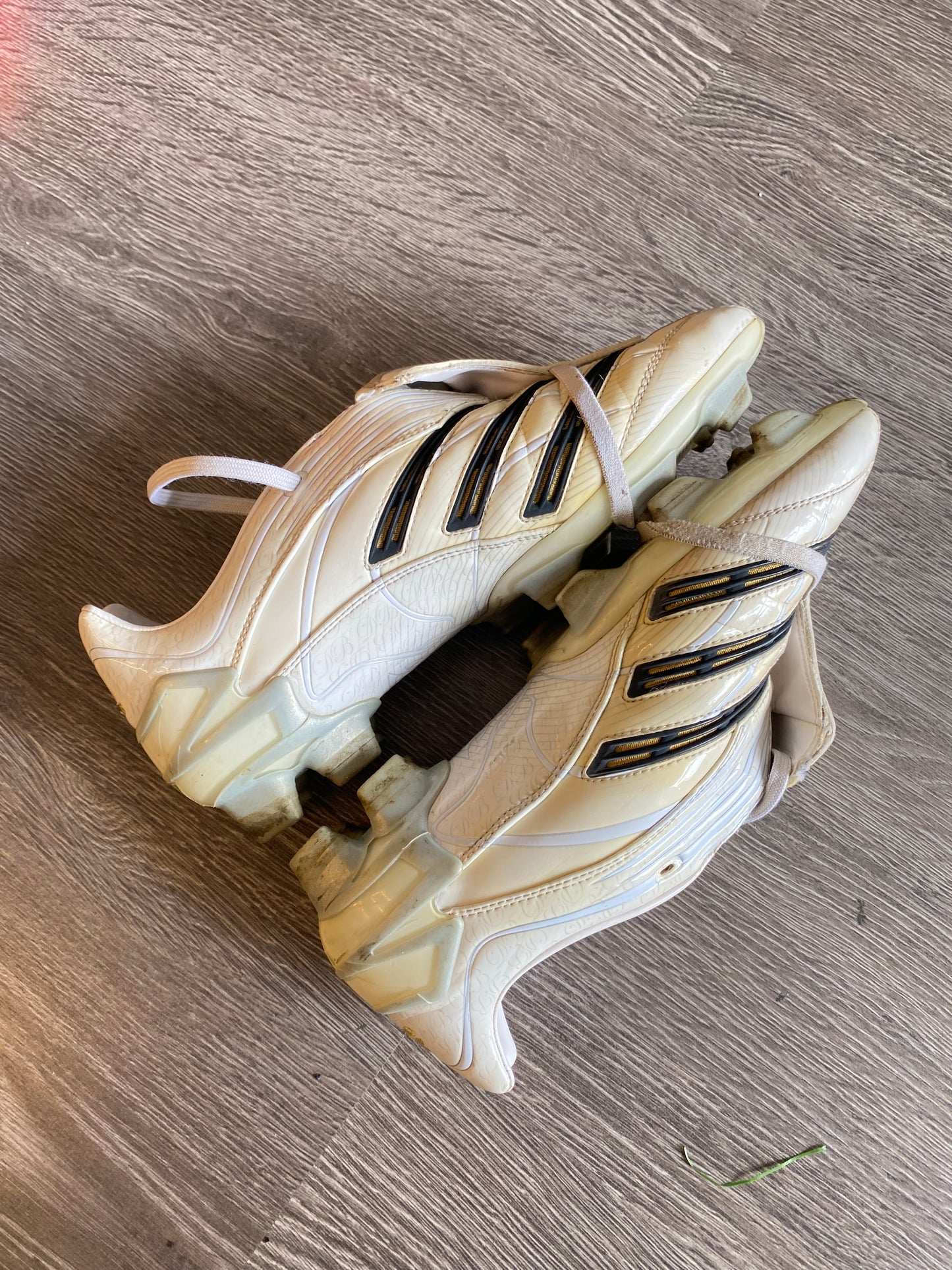 Vintage 2006 Adidas Predator White Black Soccer Cleats Boots Sz 8