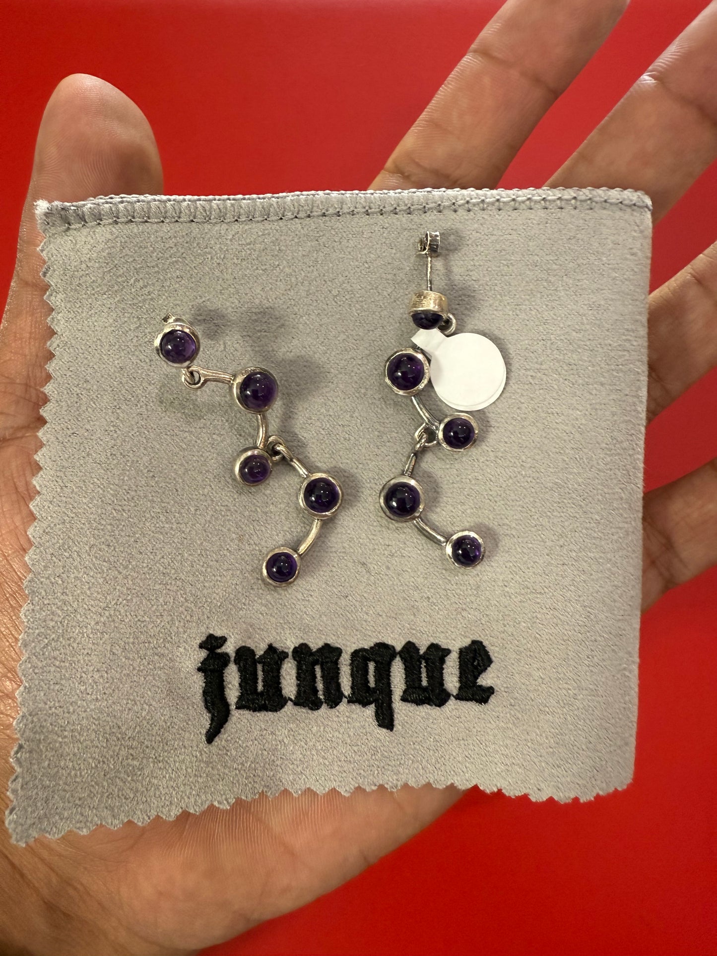 .925 Sterling silver amethyst earrings