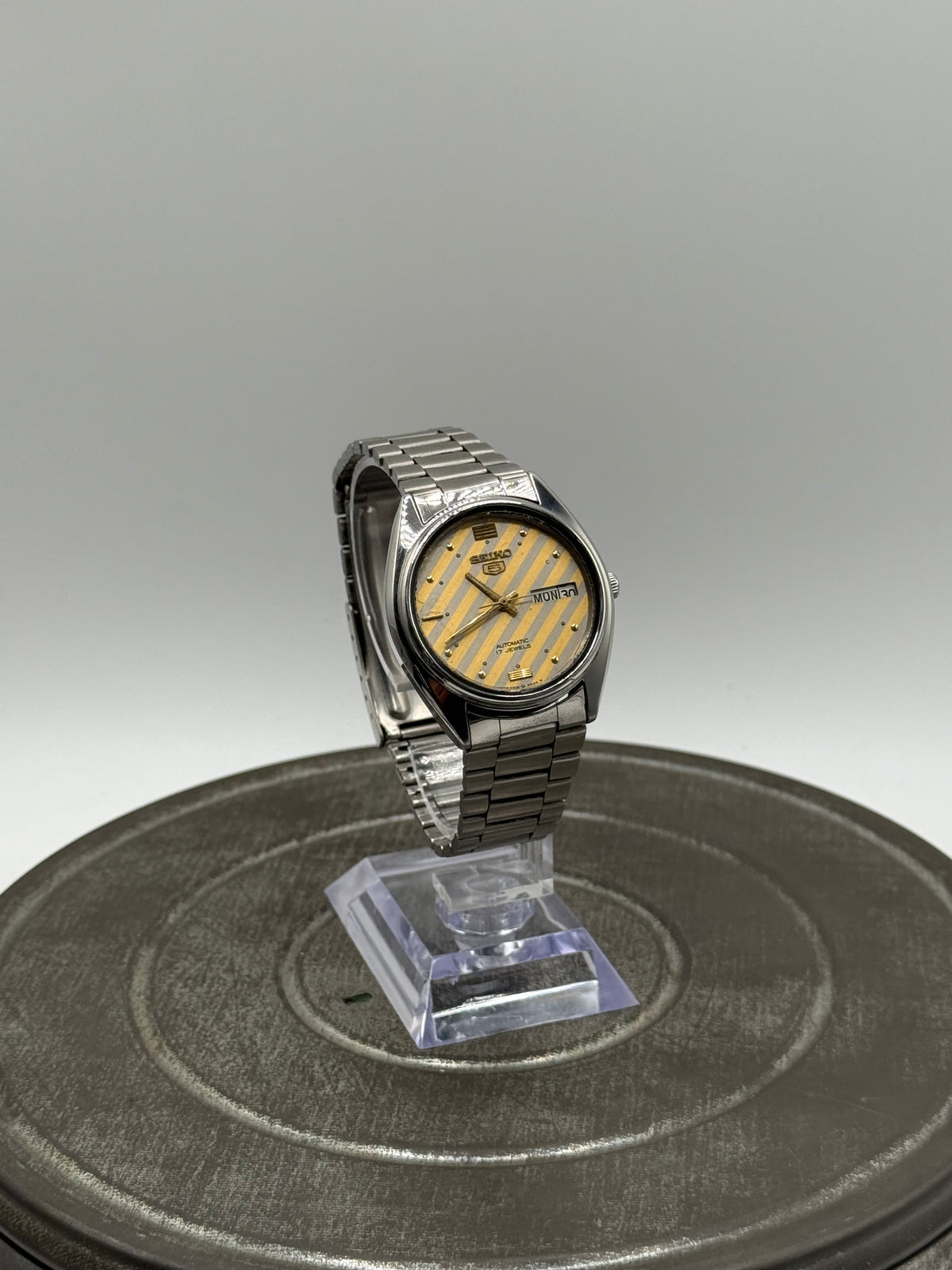 Seiko 5 two tone stainless steel watch