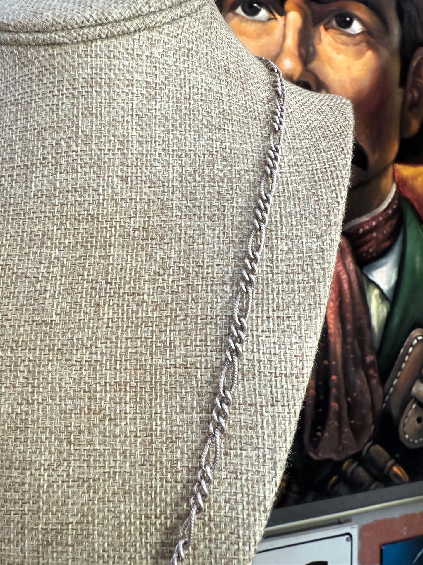 .925 Sterling Silver Figaro Link Chain 24”