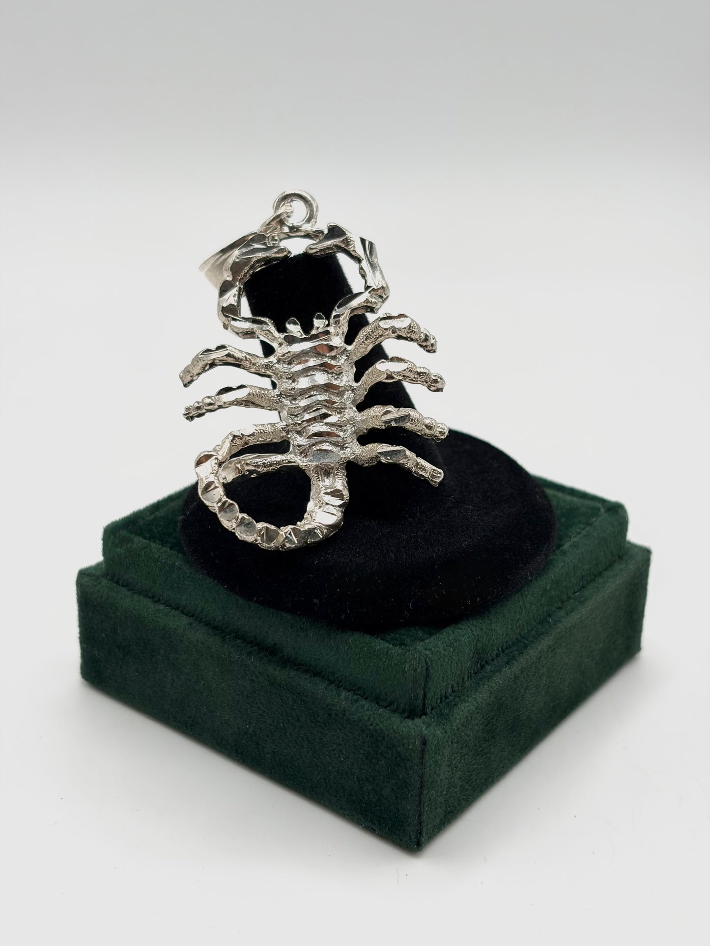 .925 Sterling Silver Heavy Scorpion Pendant