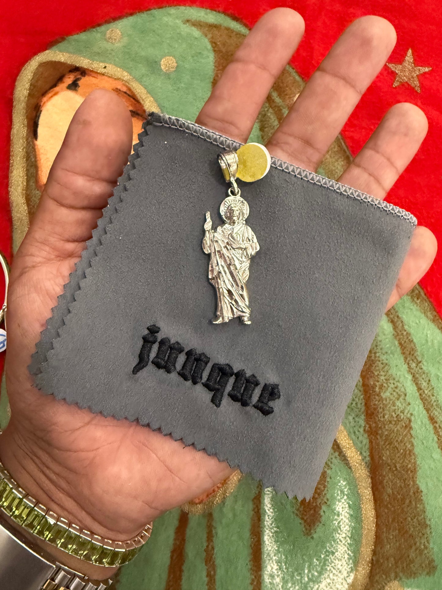 .925 Sterling silver San Judas large pendant