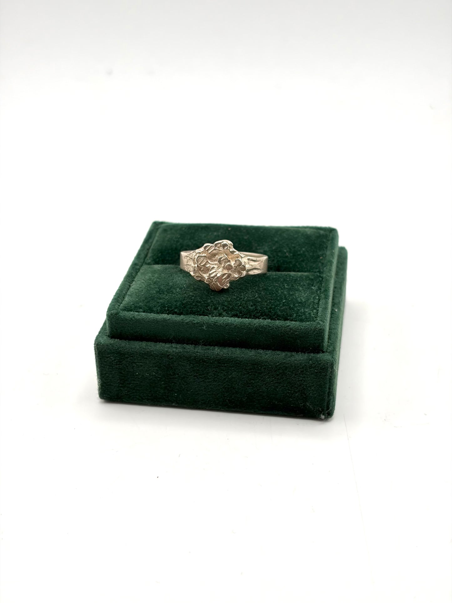 .925 Sterling Silver Nugget Ring Size 10.5