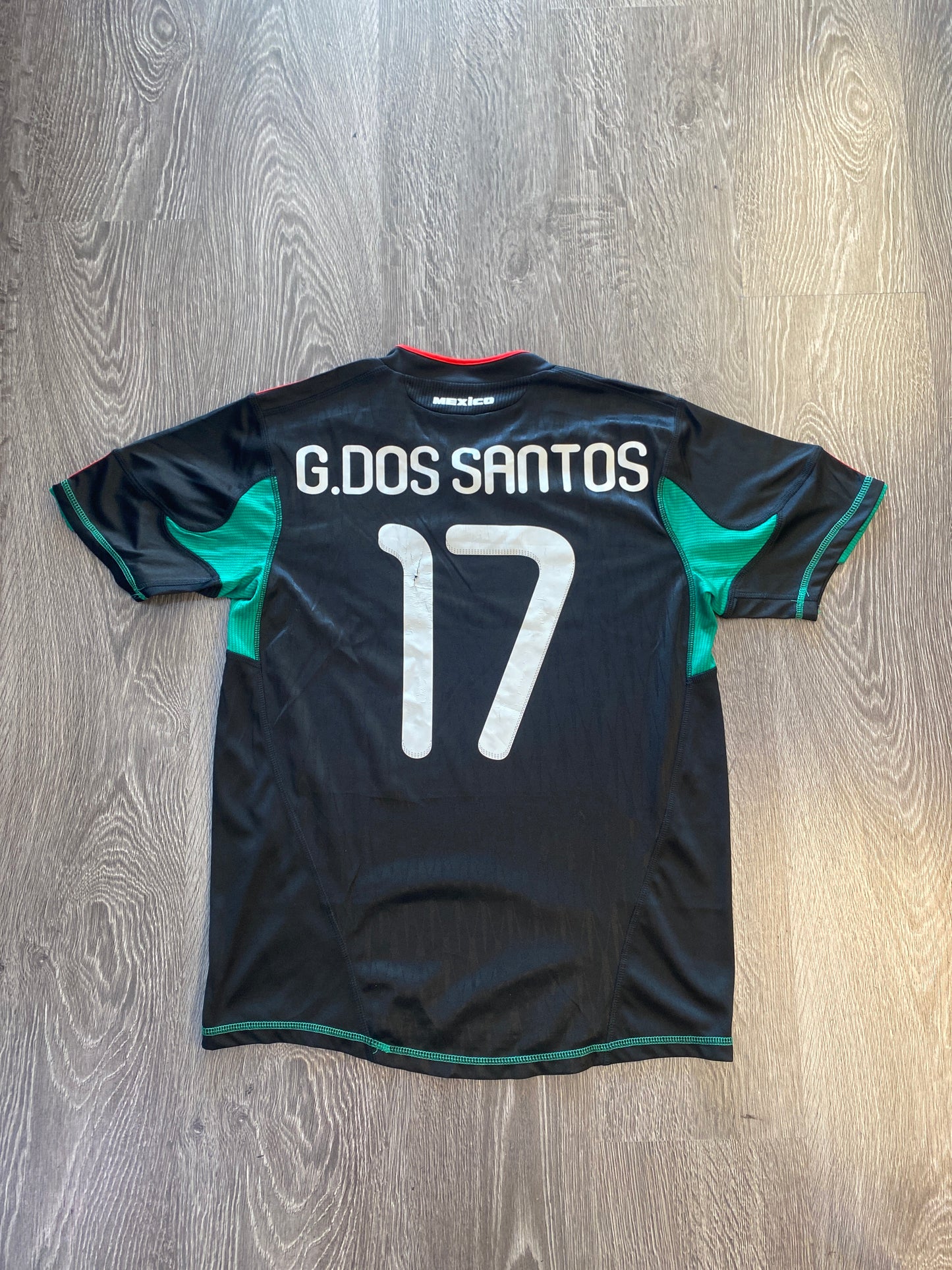 Vintage Y2K Mexico Giovani Dos Santos Jersey Green Size Small