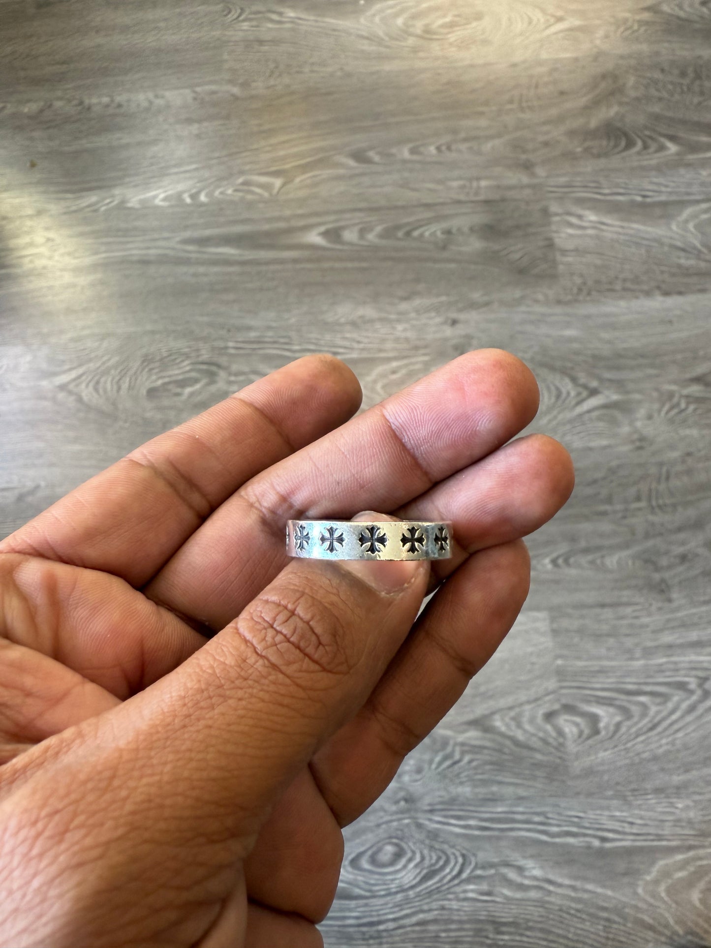 .925 Sterling Silver Chrome Hearts forever ring sz. 12