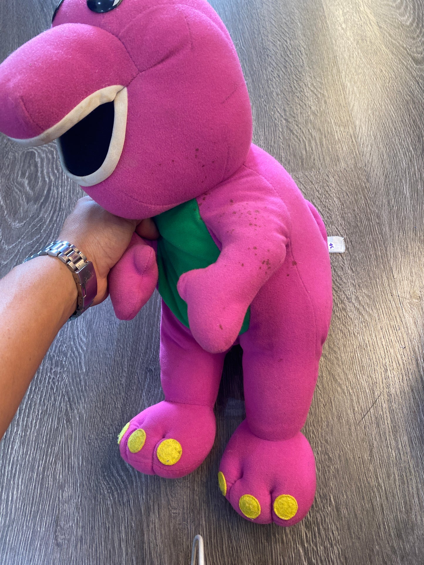 Vintage Talking Barney Plush Toy