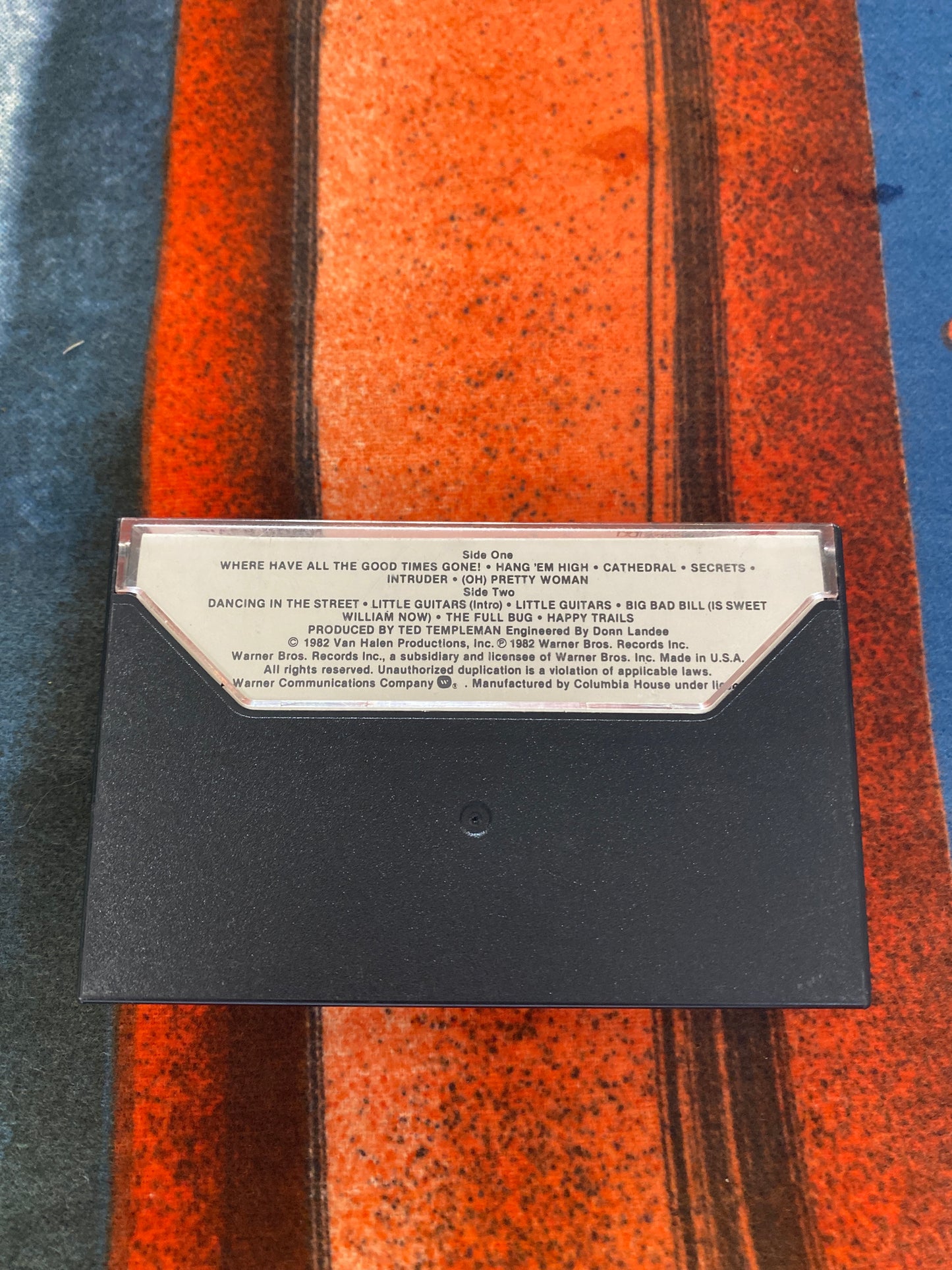 Can Halen Diver Down Cassette Tape
