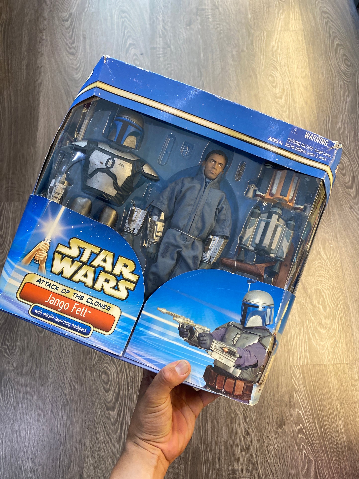 Vintage Star Wars Jango Fett 18” Posable Action Figure Toy Set